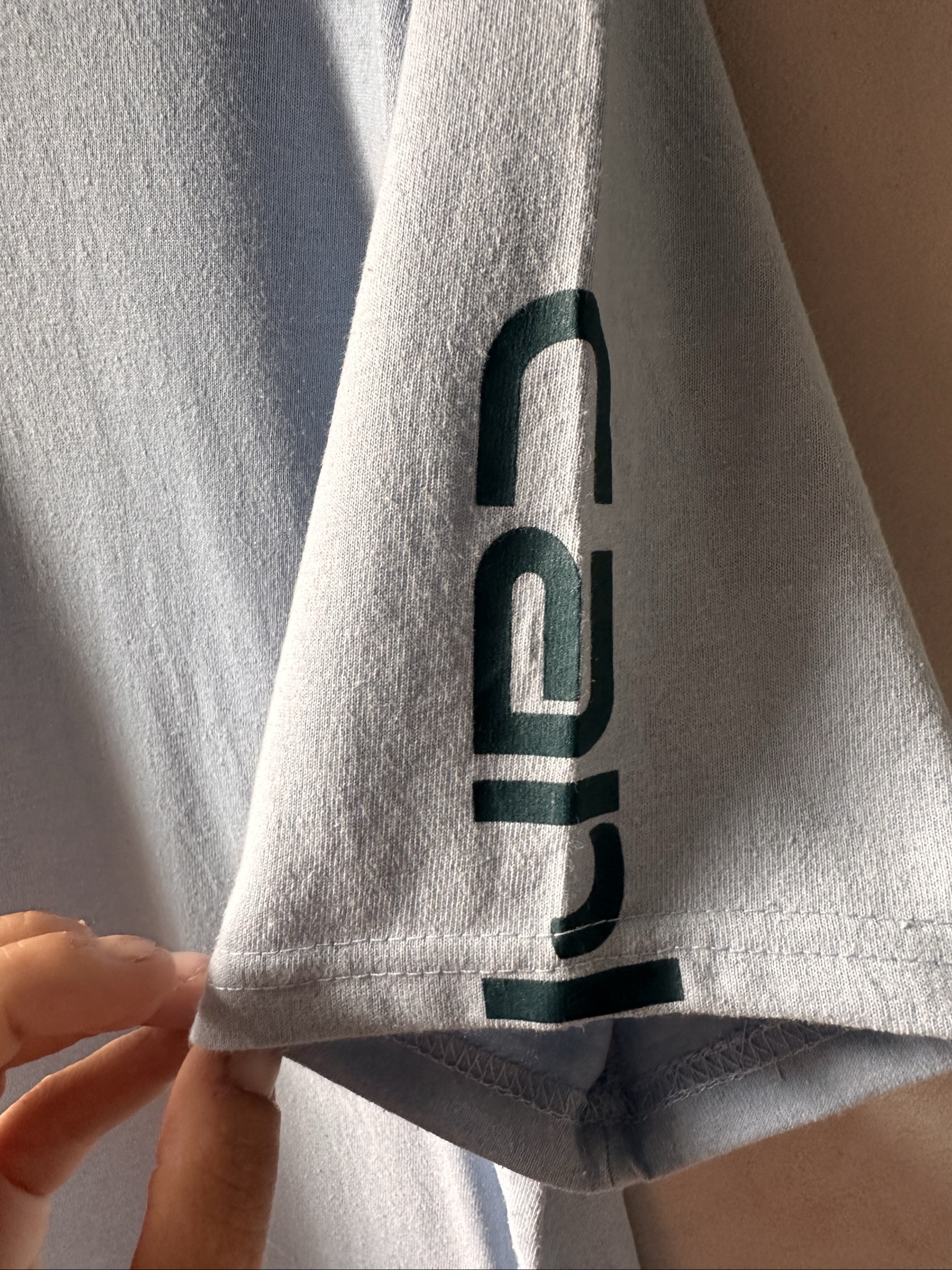 Carhartt Light Blue Loose Fit T-Shirt Large Sleeve Logo image 2