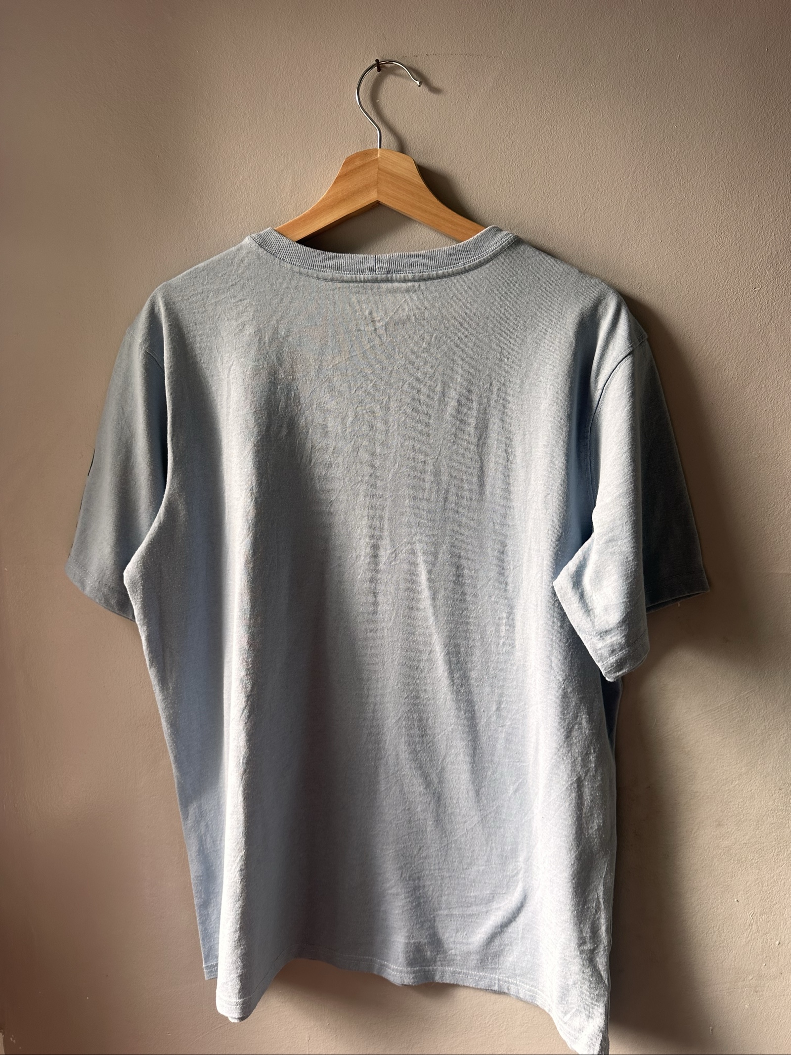 Carhartt Light Blue Loose Fit T-Shirt Large Sleeve Logo image 4