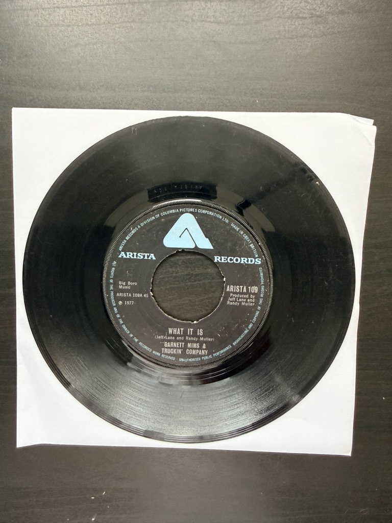 Garnett Mims & Truckin' Company Vinyl 7 inch Single 1977 What It Is