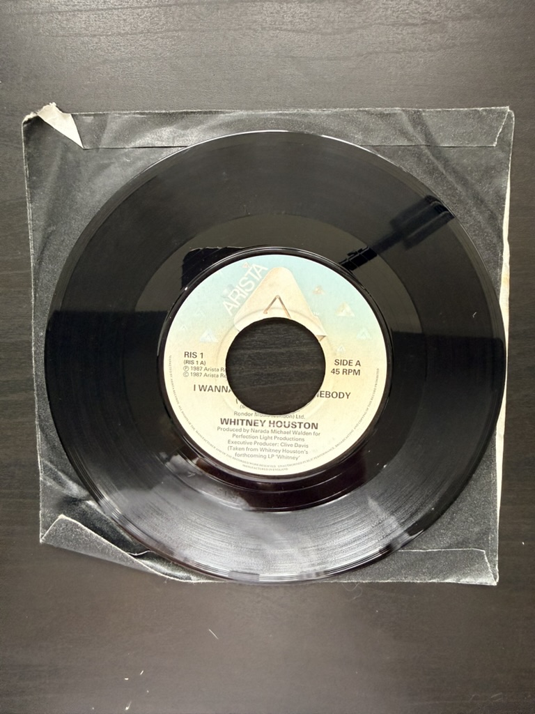 Whitney Houston Vinyl 7" Single I Wanna Dance With Somebody