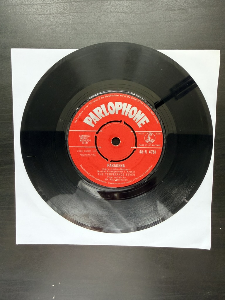 The Temperance Seven Parlophone Vinyl Singles Sugar & Pasadena image 2