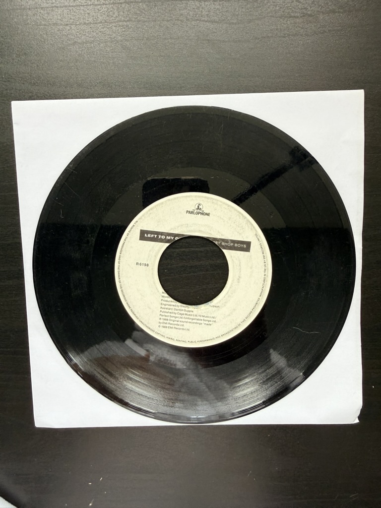Pet Shop Boys Vinyl 7" Record Left to My Own Devices