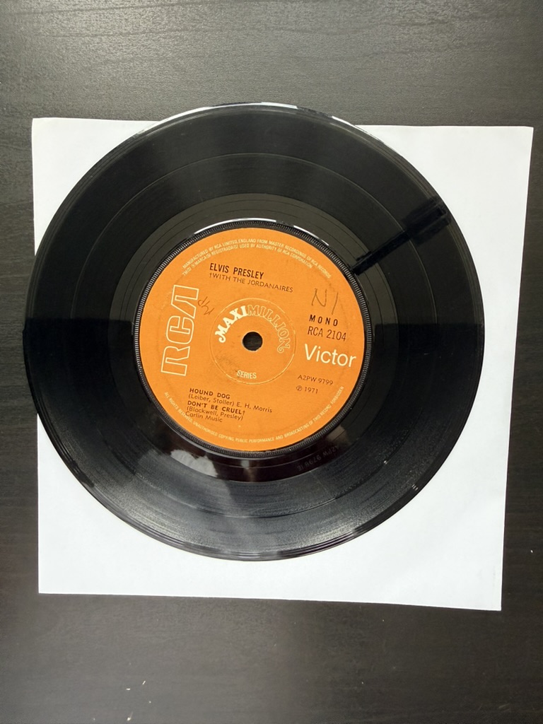 Elvis Presley RCA Victor Maxi Million Vinyl Single 7" 1971 Heartbreak Hotel Hound Dog Don't Be Cruel image 2