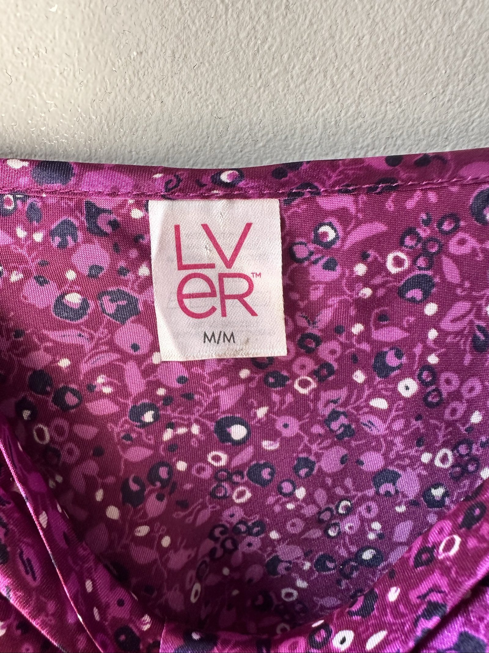 Lver Women's Purple Floral Satin Camisole Medium image 3
