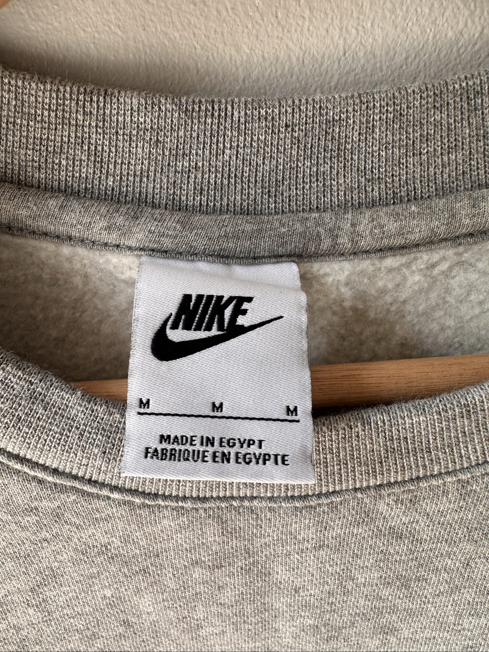 Nike Grey Cotton-Blend Crewneck Sweatshirt Medium image 3