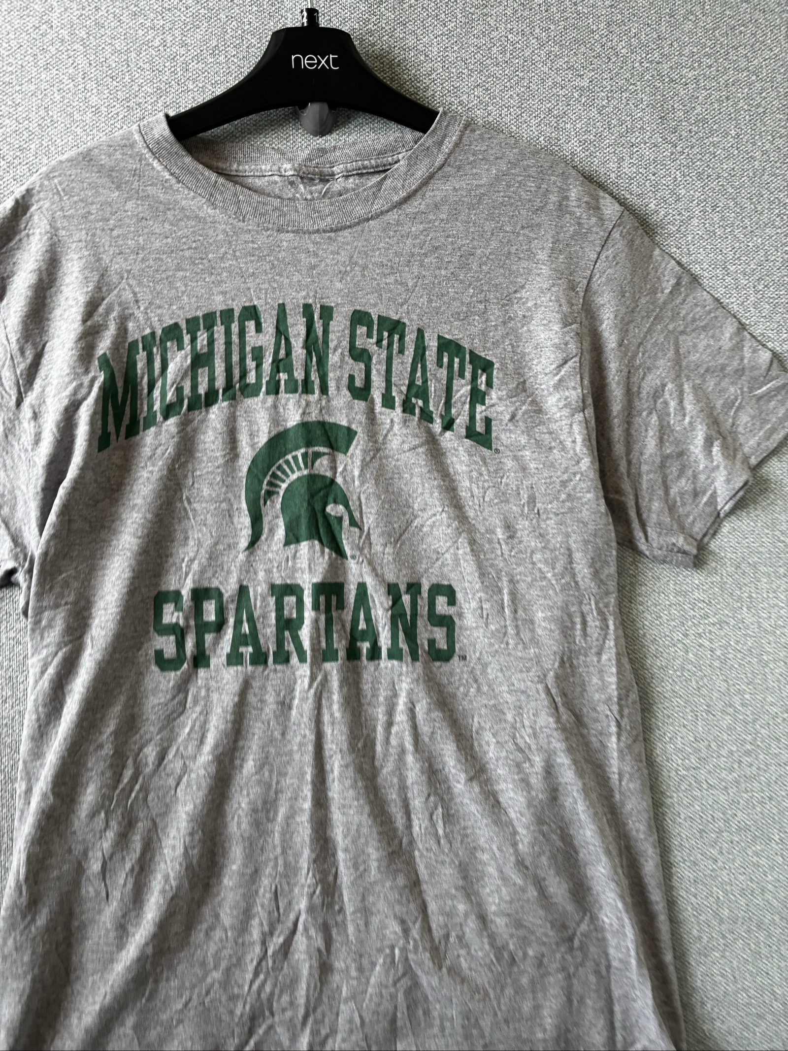 Grey Michigan State Spartans Cotton T-Shirt Large image 2