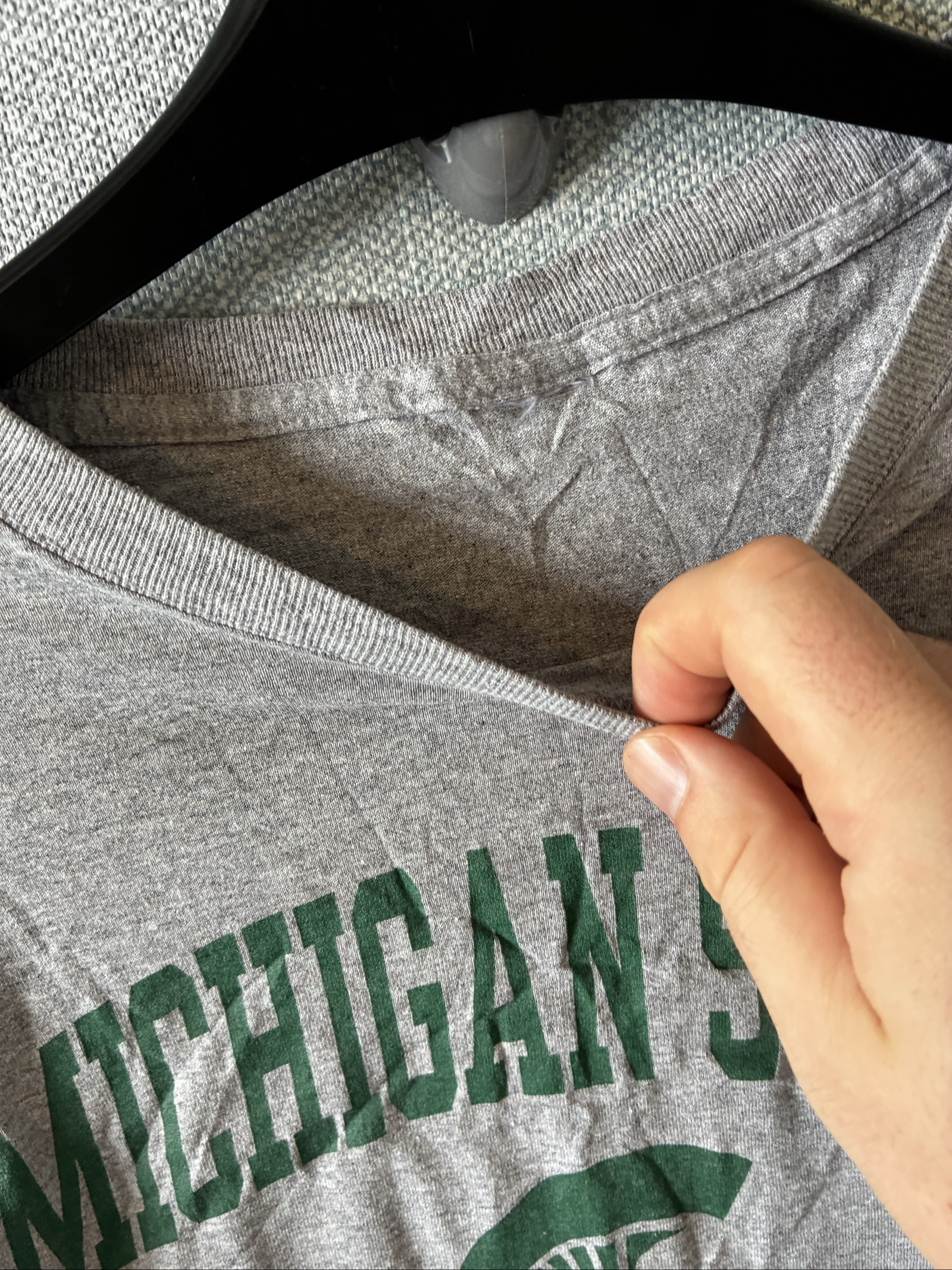 Grey Michigan State Spartans Cotton T-Shirt Large image 3