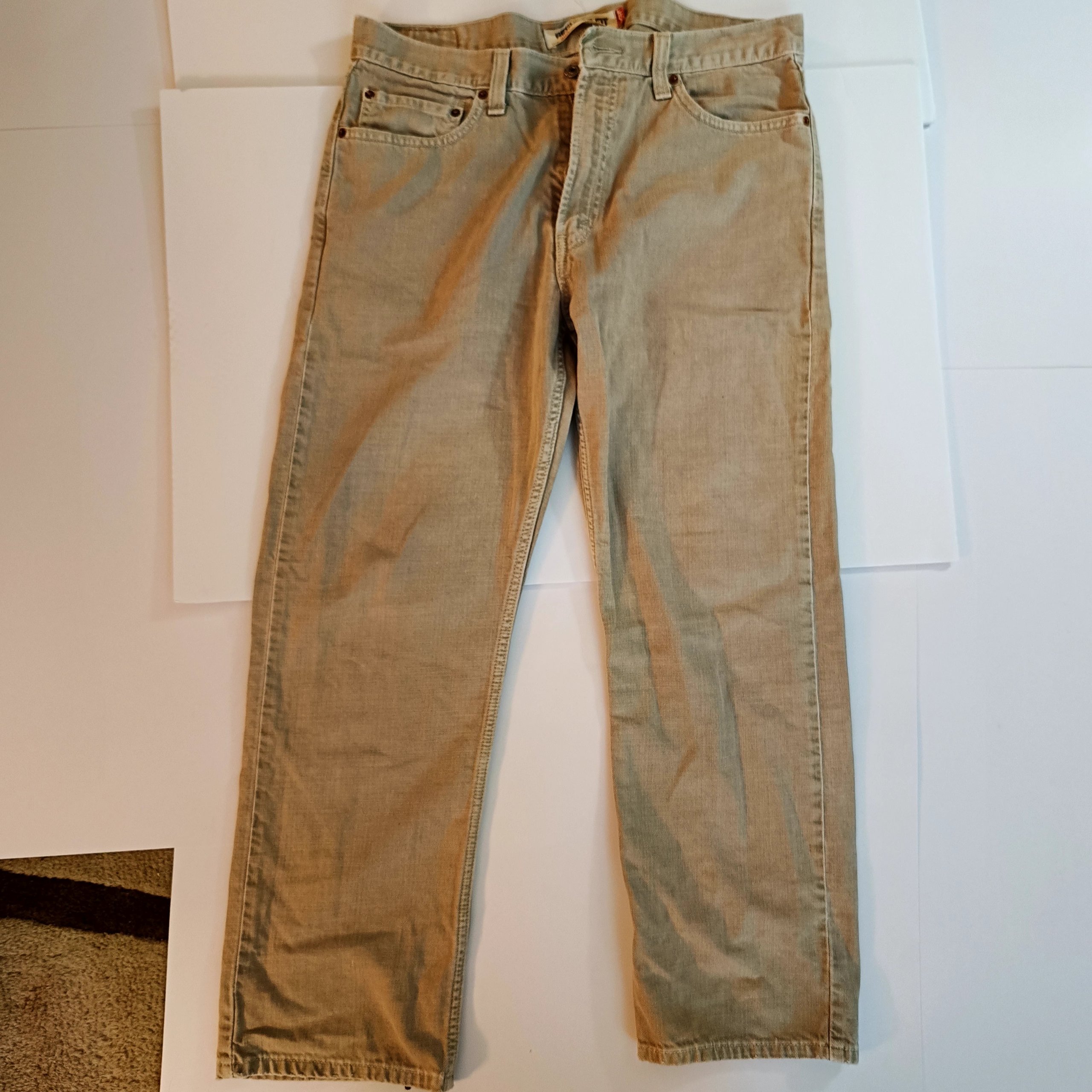 Levi's Beige 505 Regular Fit Jeans 36 Waist 30 Length