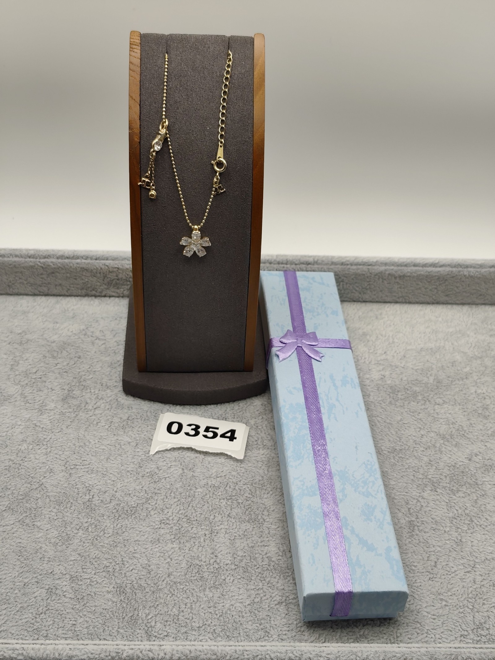 Courreges Women's Gold Tone & Crystal Flower Pendant Necklace 16 in