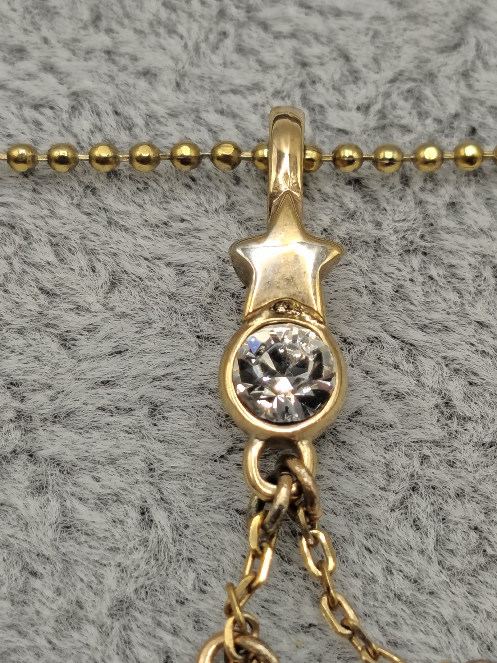 Courreges Women's Gold Tone & Crystal Flower Pendant Necklace 16 in image 7