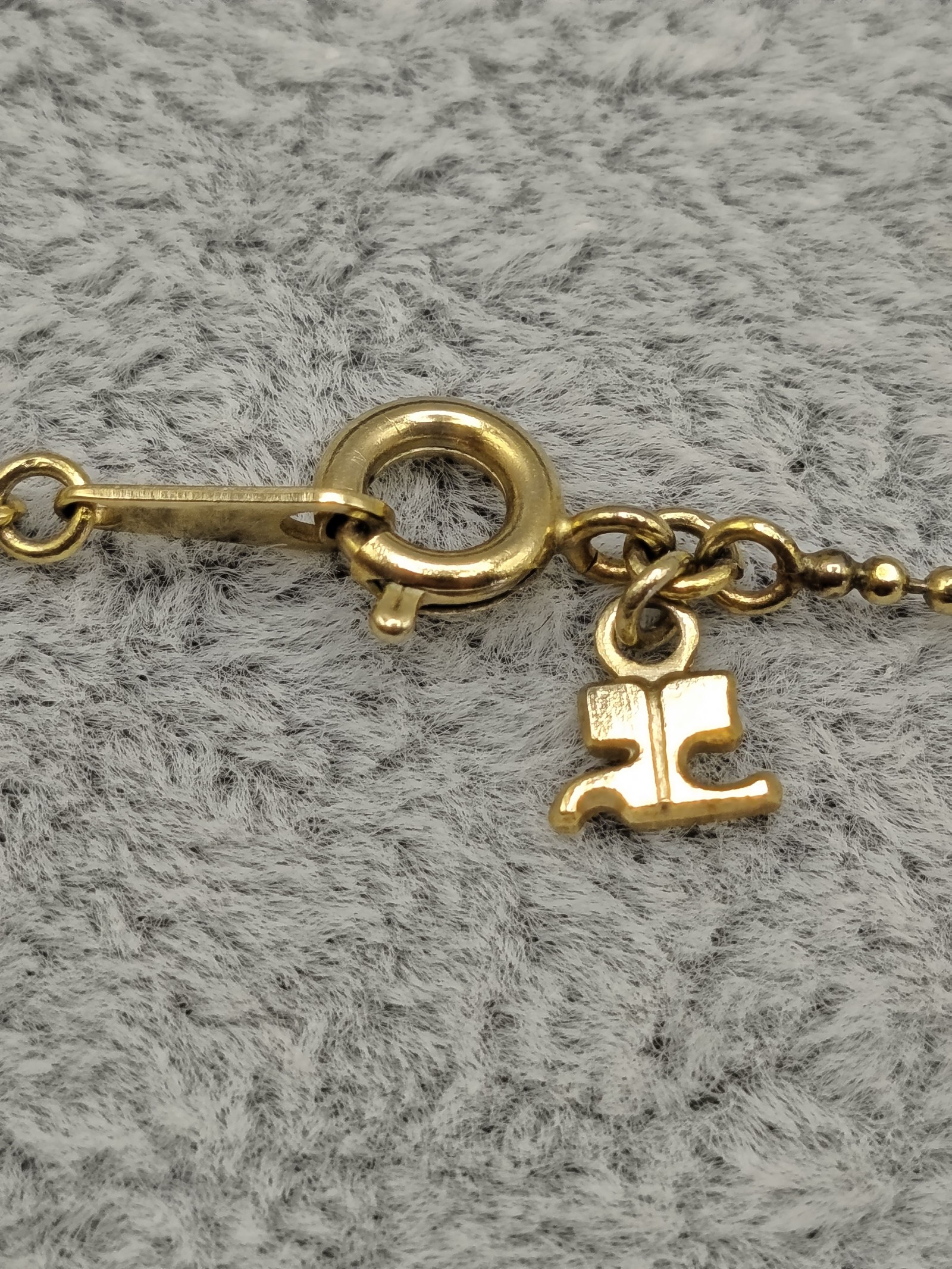 Courreges Women's Gold Tone & Crystal Flower Pendant Necklace 16 in image 9