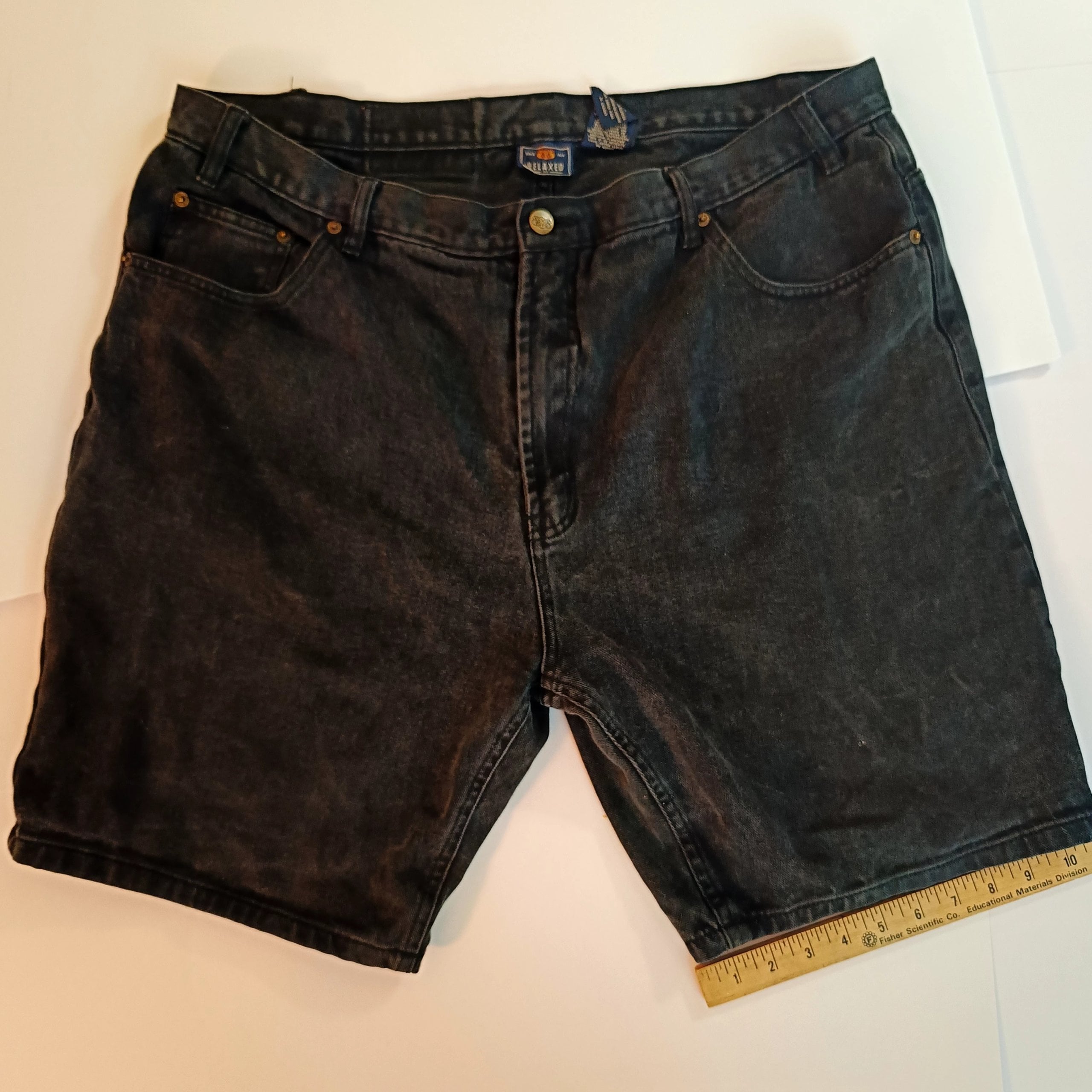 Route 66 Black Relaxed Fit Denim Shorts Size 42