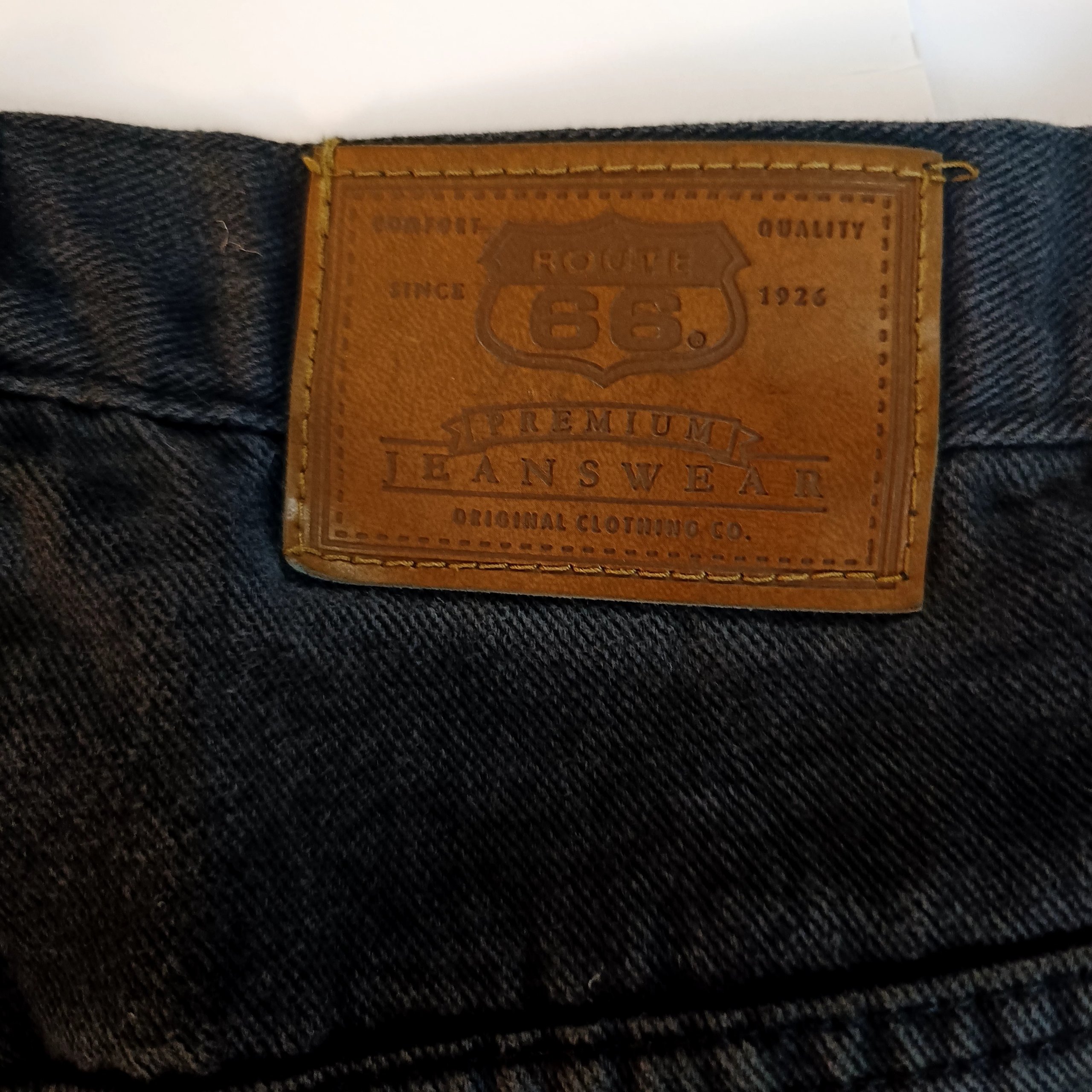 Route 66 Black Relaxed Fit Denim Shorts Size 42 image 3