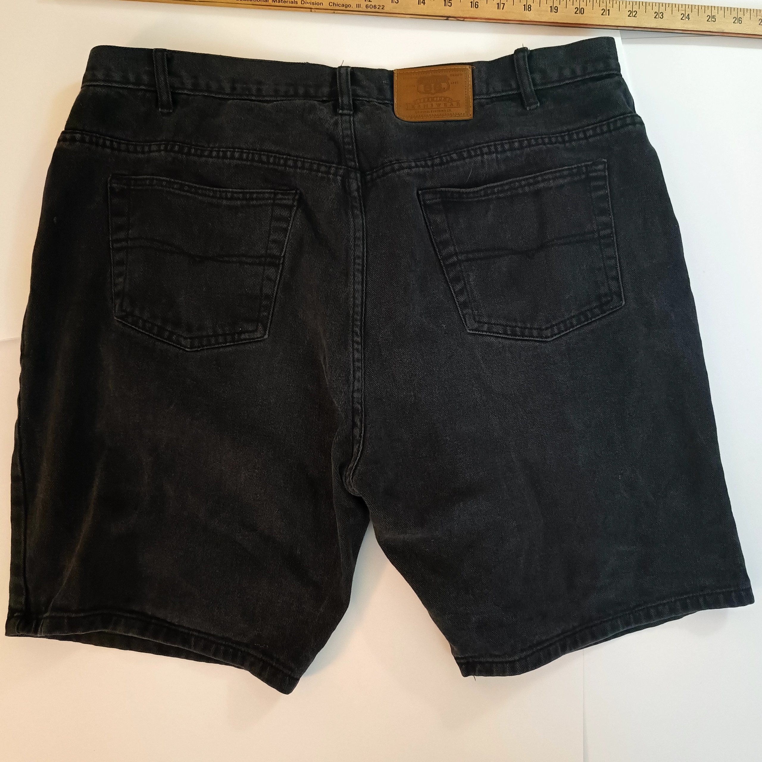 Route 66 Black Relaxed Fit Denim Shorts Size 42 image 6