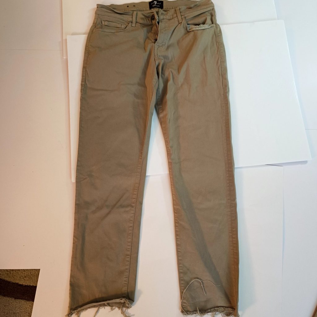7 For All Mankind Beige Luxe Sport Men's Slim Fit Pants 33 Waist