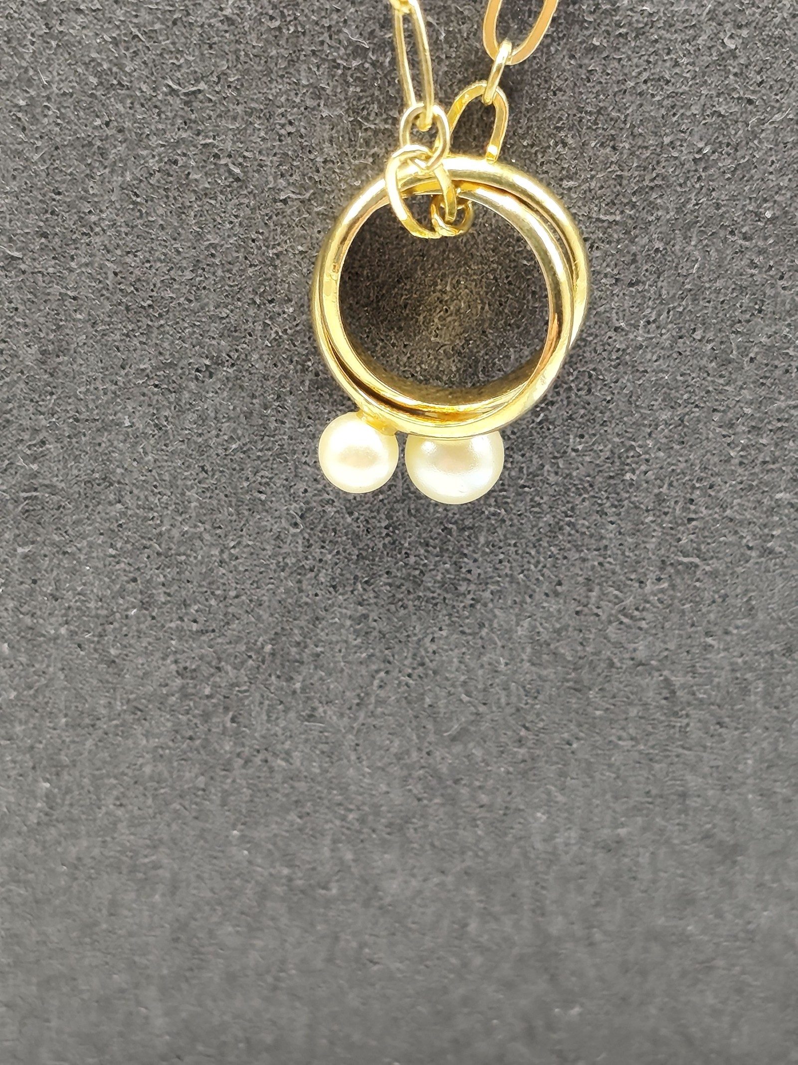 Courreges Golden & Pearl Women's Pendant Necklace Gold-Tone image 2