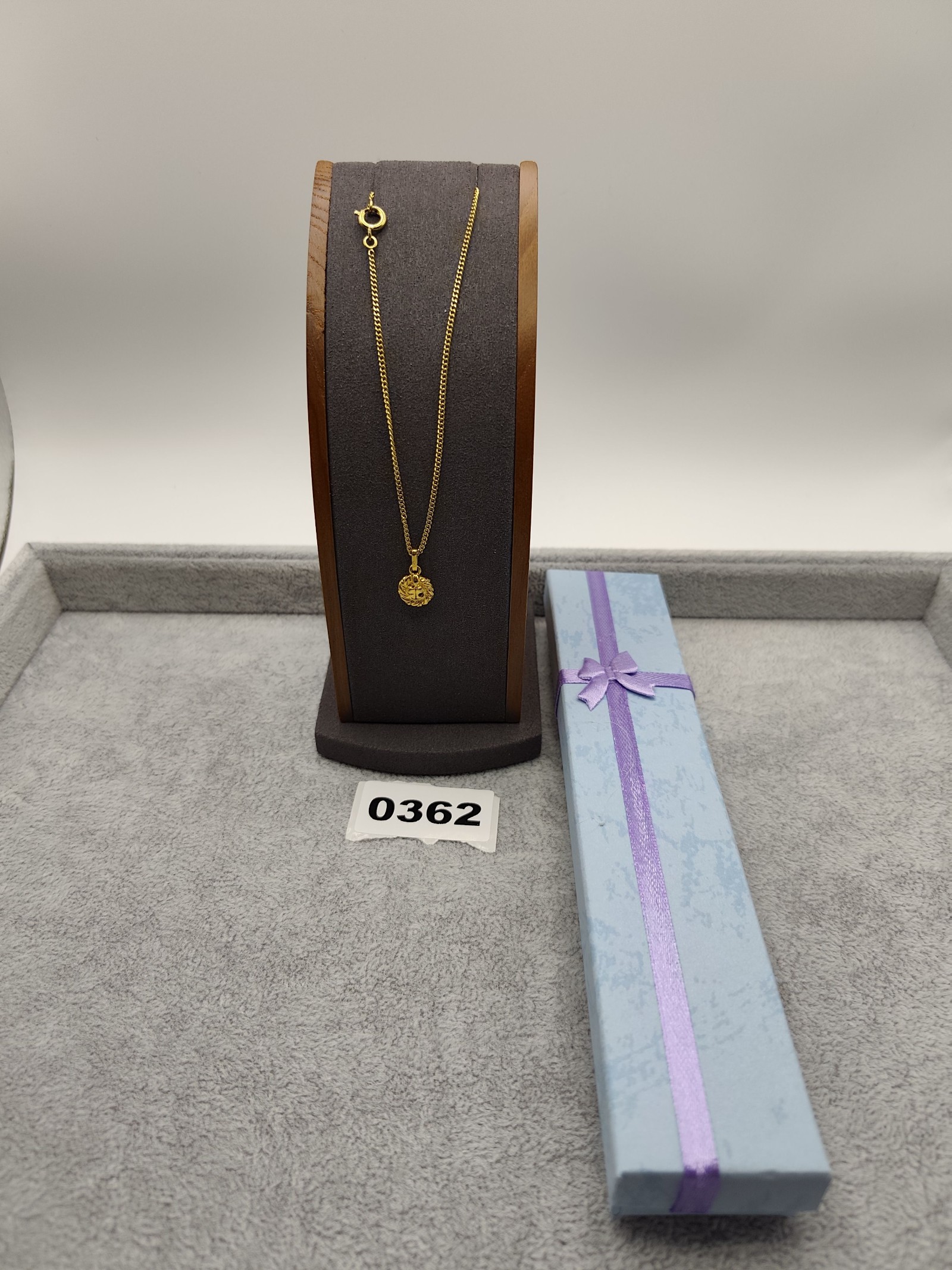 Courreges Gold Tone Pendant Necklace 34cm Chain