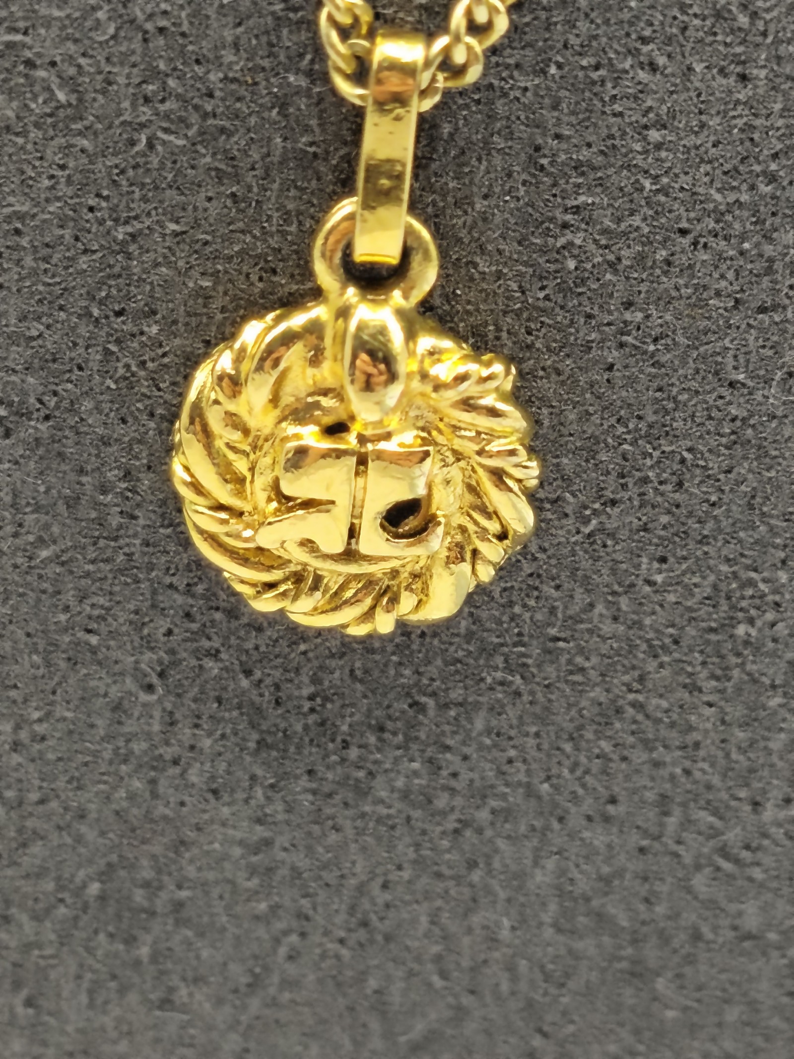 Courreges Gold Tone Pendant Necklace 34cm Chain image 2