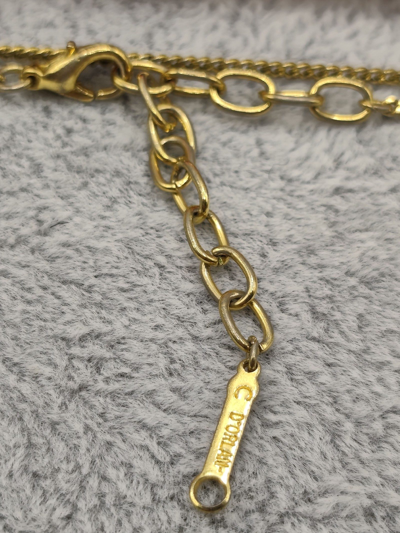 C D'Orlan Gold Tone Green Crystal Pendant Necklace Women image 9