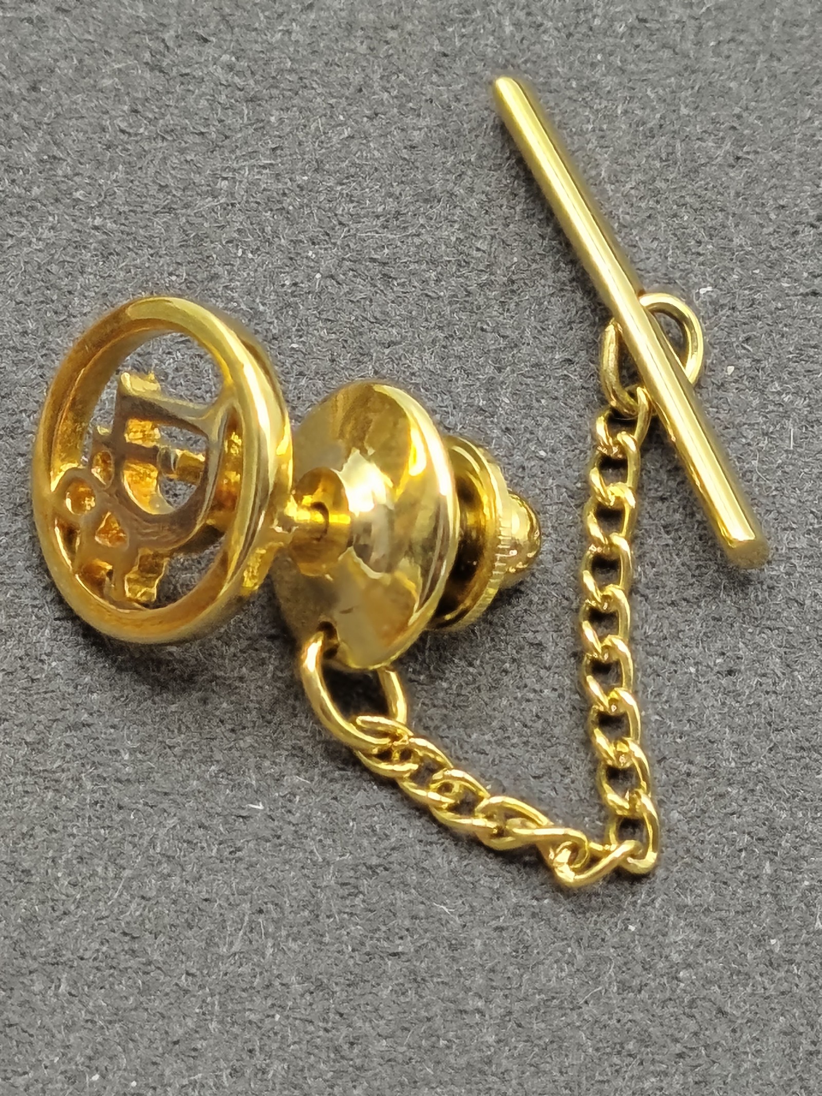 Dior Gold-tone Circle Logo Tie Pin Brooch Men Other image 5