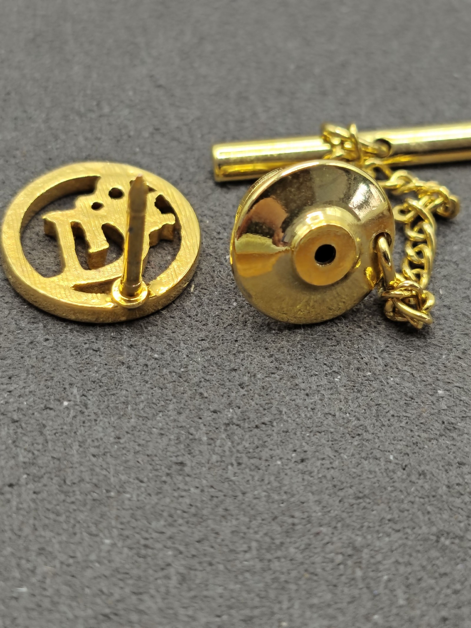 Dior Gold-tone Circle Logo Tie Pin Brooch Men Other image 7