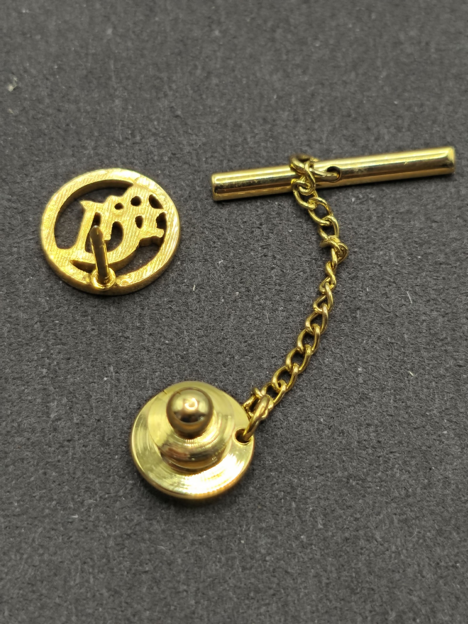 Dior Gold-tone Circle Logo Tie Pin Brooch Men Other image 8