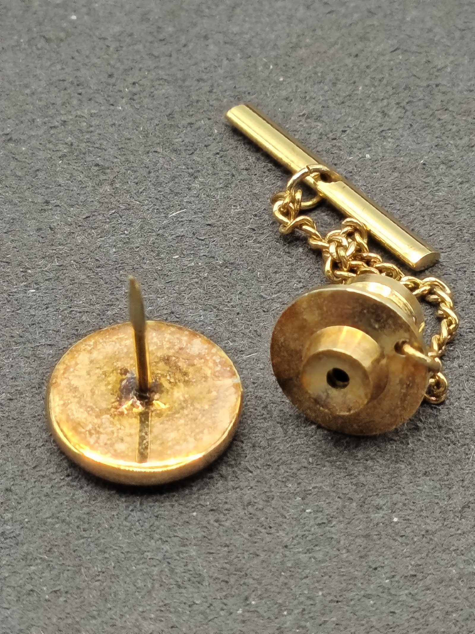 Christian Dior Men Gold-tone & Black Logo Tie Tack Other image 6