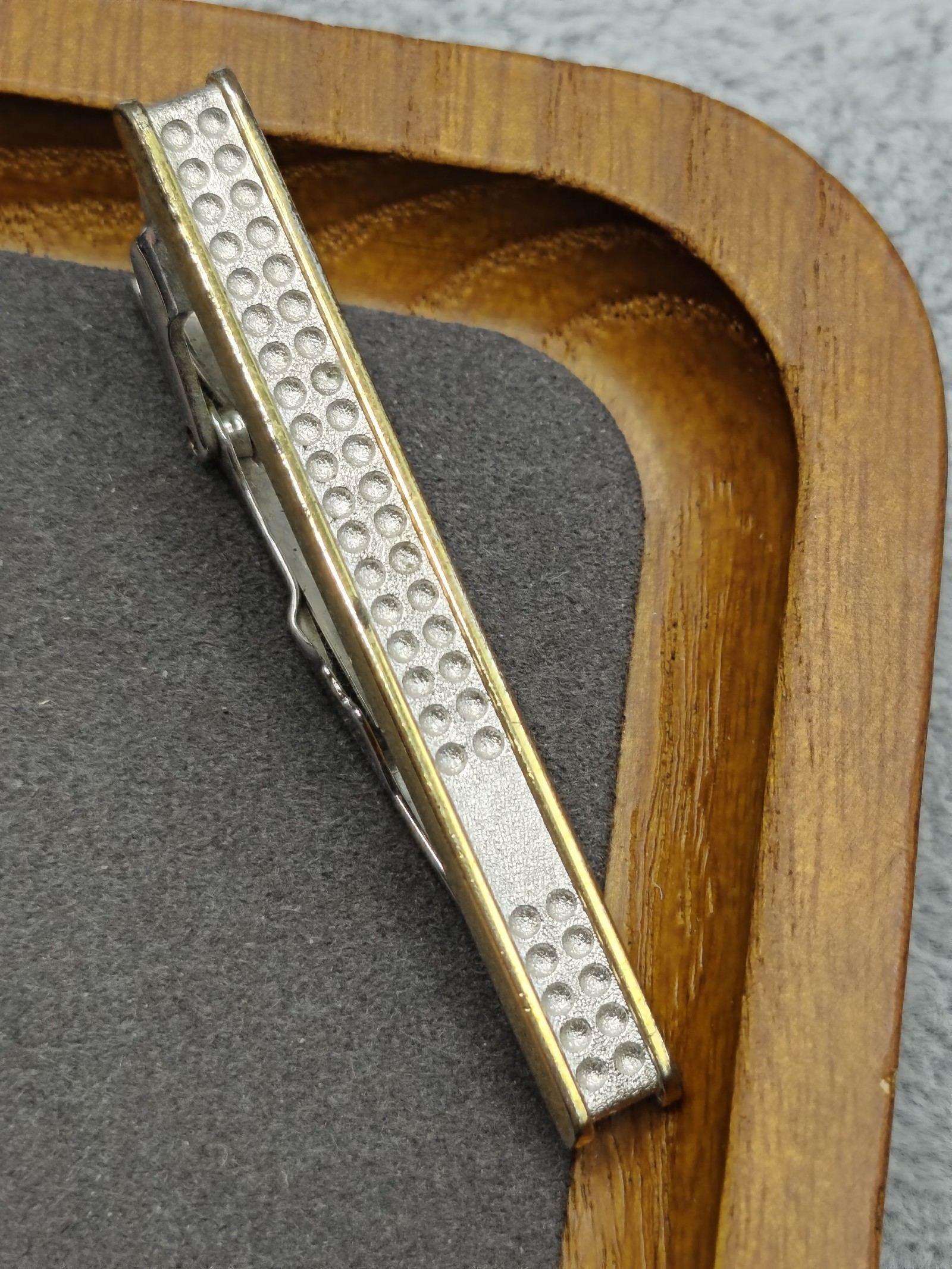 Christian Dior Men Silver Tone Textured Tie Clip Germany image 4
