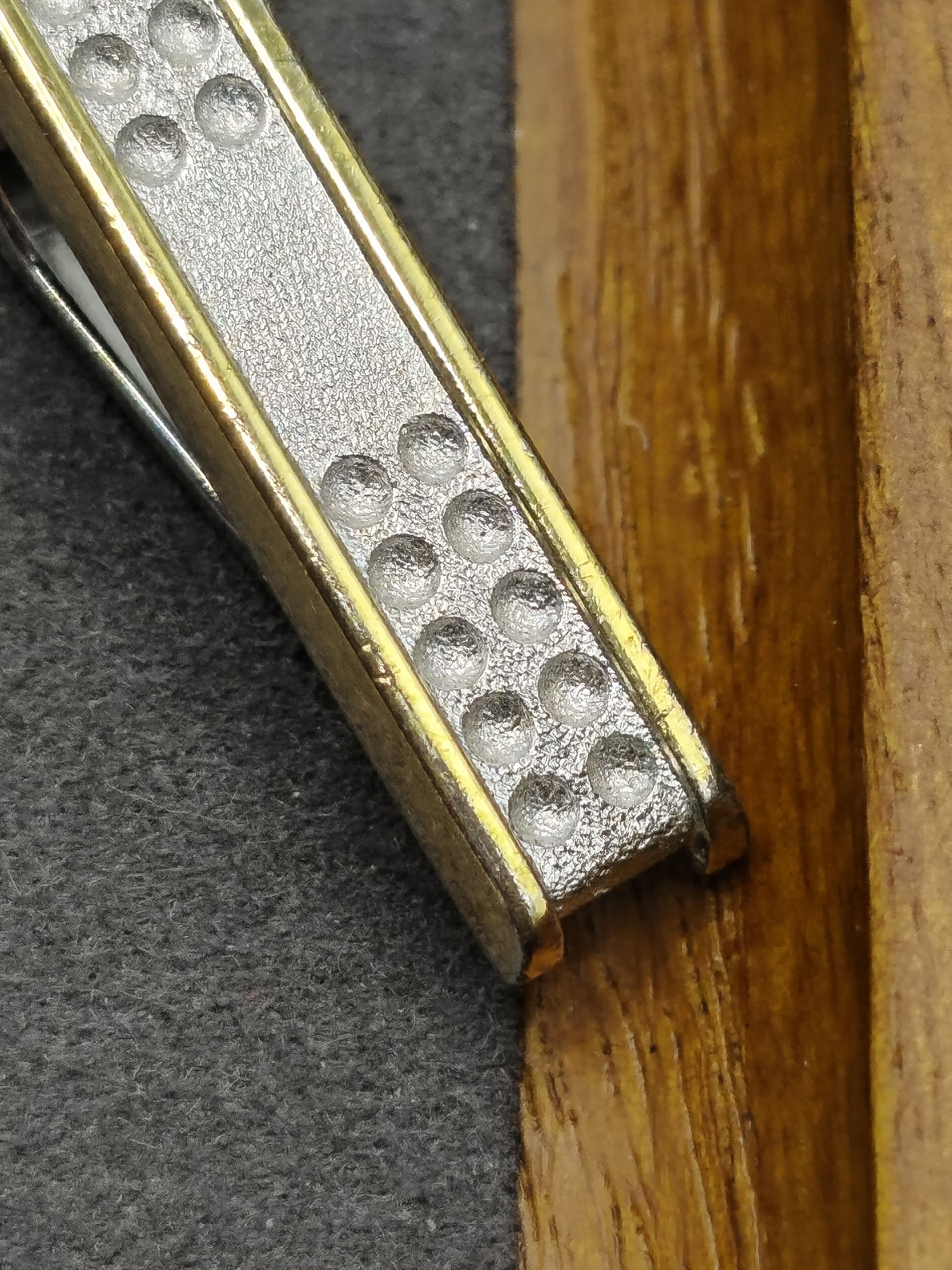 Christian Dior Men Silver Tone Textured Tie Clip Germany image 5