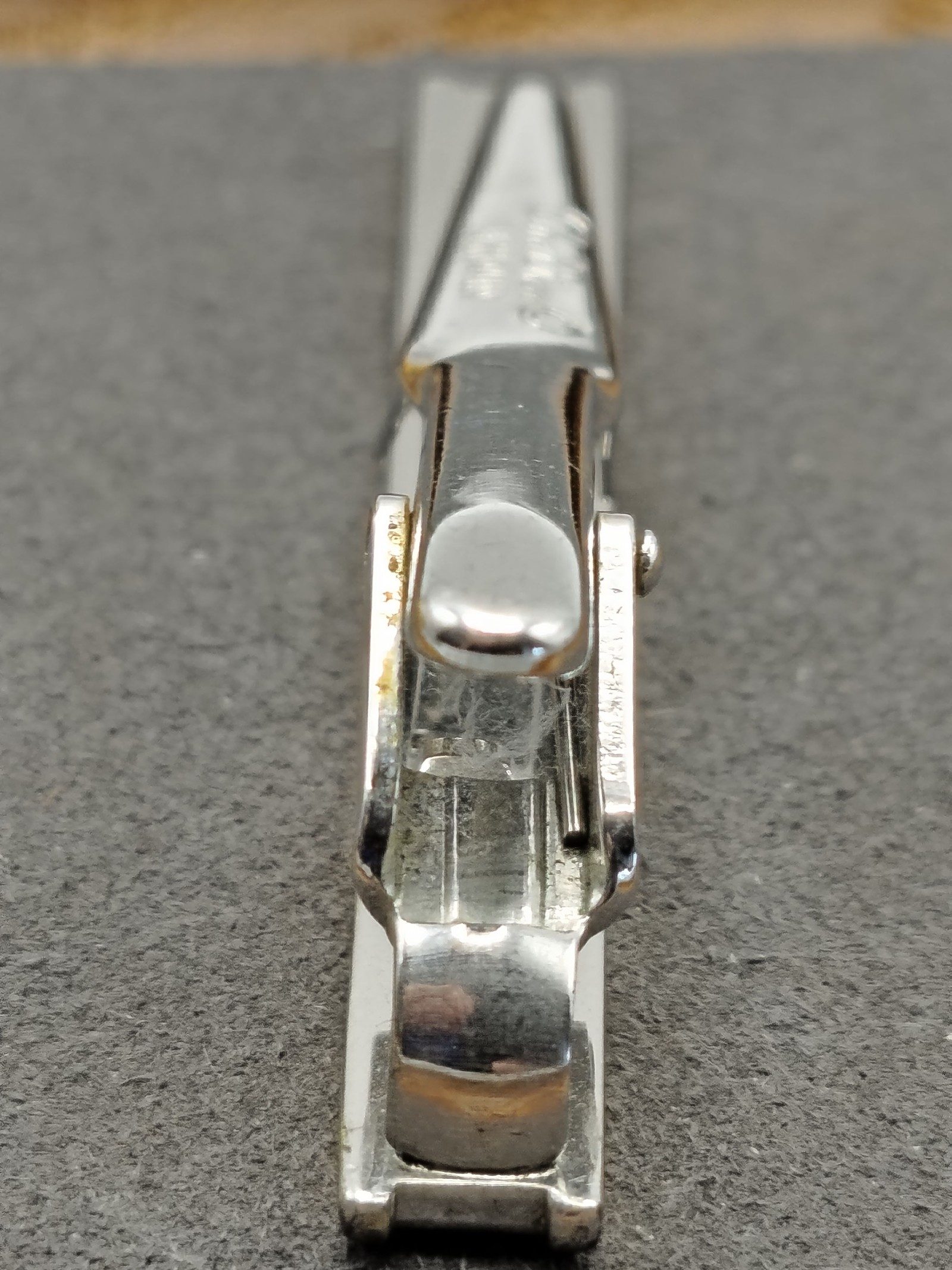 Christian Dior Men Silver Tone Textured Tie Clip Germany image 7