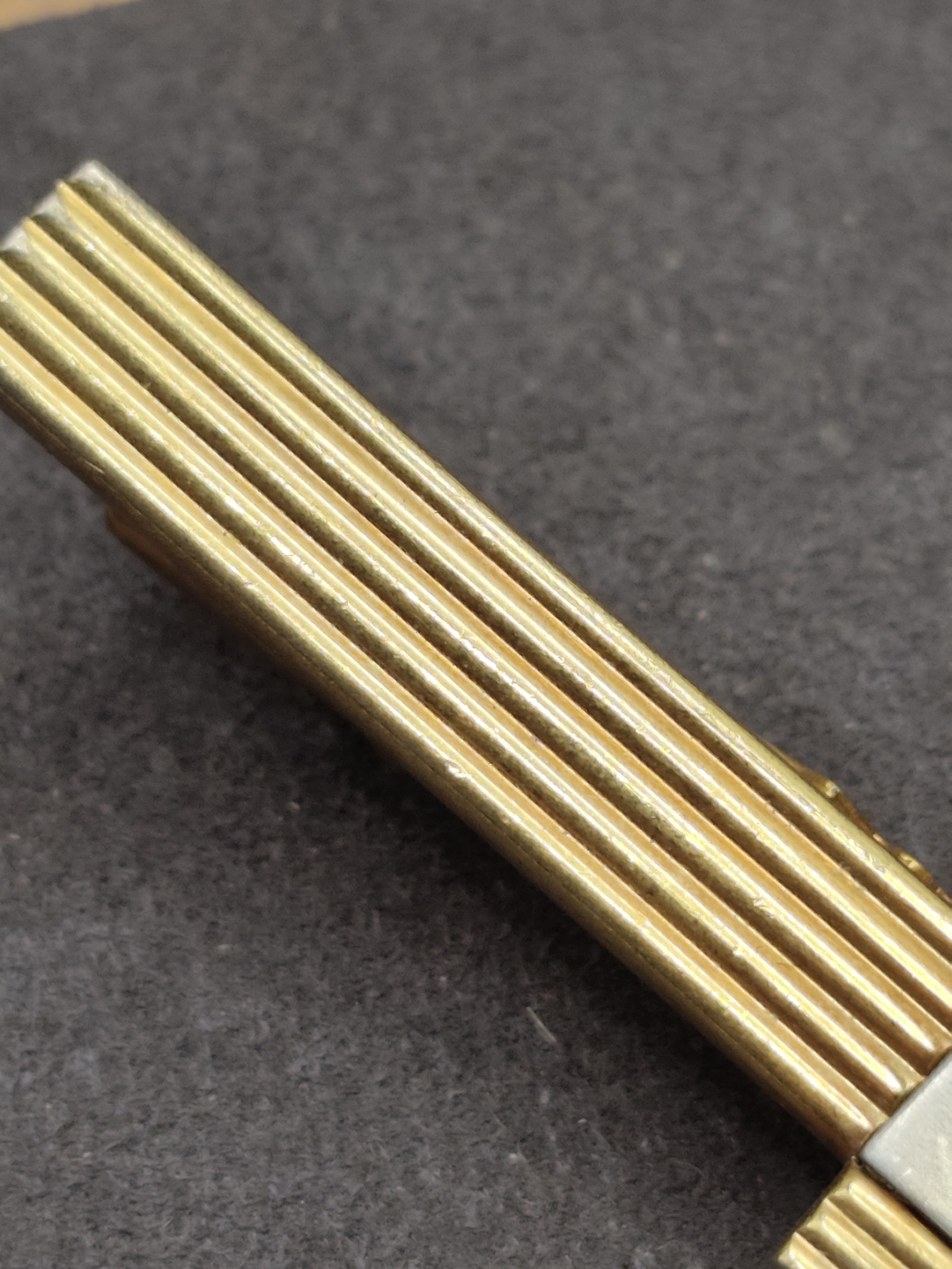 Christian Dior Vintage Gold & Silver Tone Men’s Tie Clip Dior Logo image 5