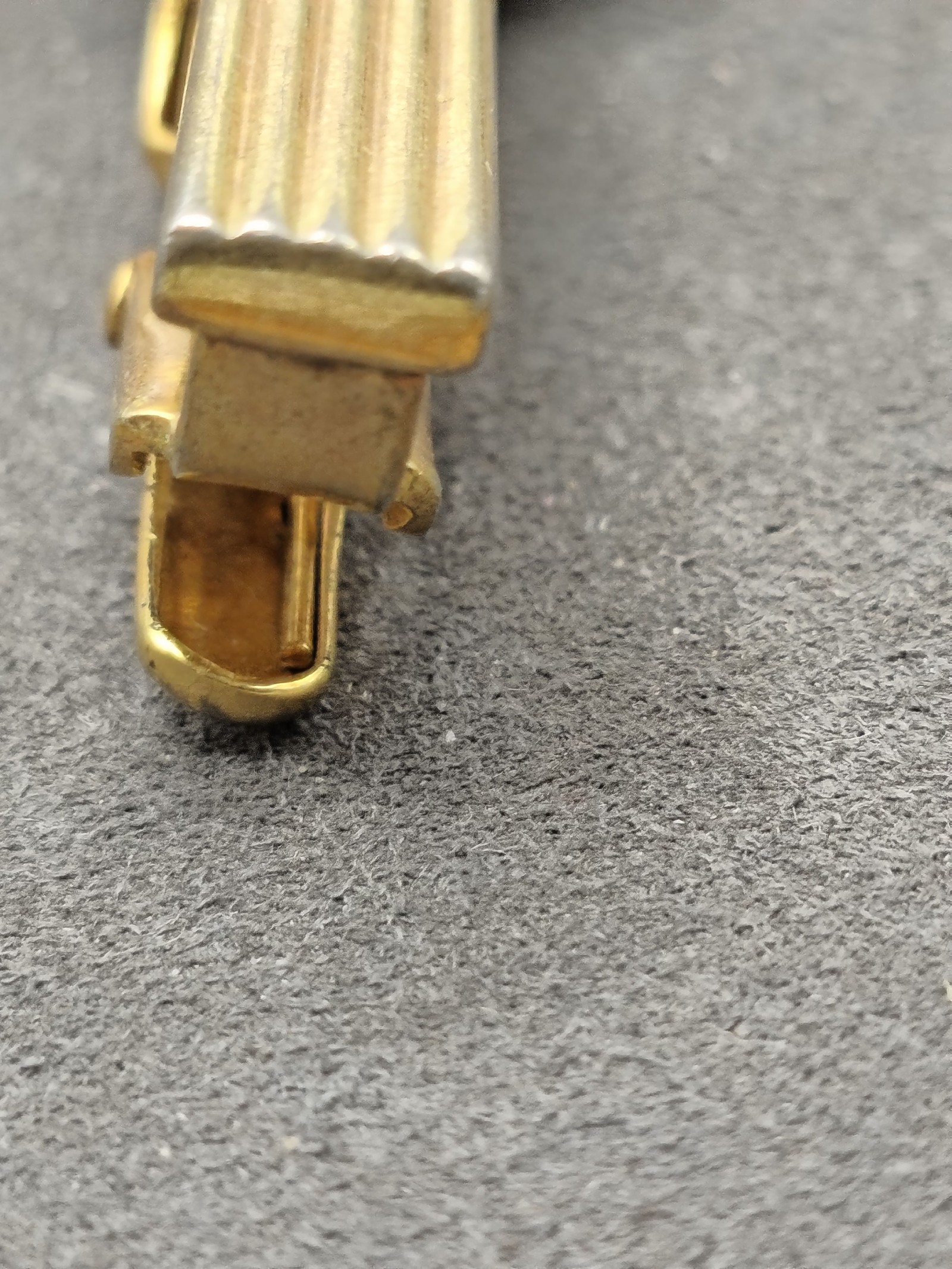 Christian Dior Vintage Gold & Silver Tone Men’s Tie Clip Dior Logo image 6