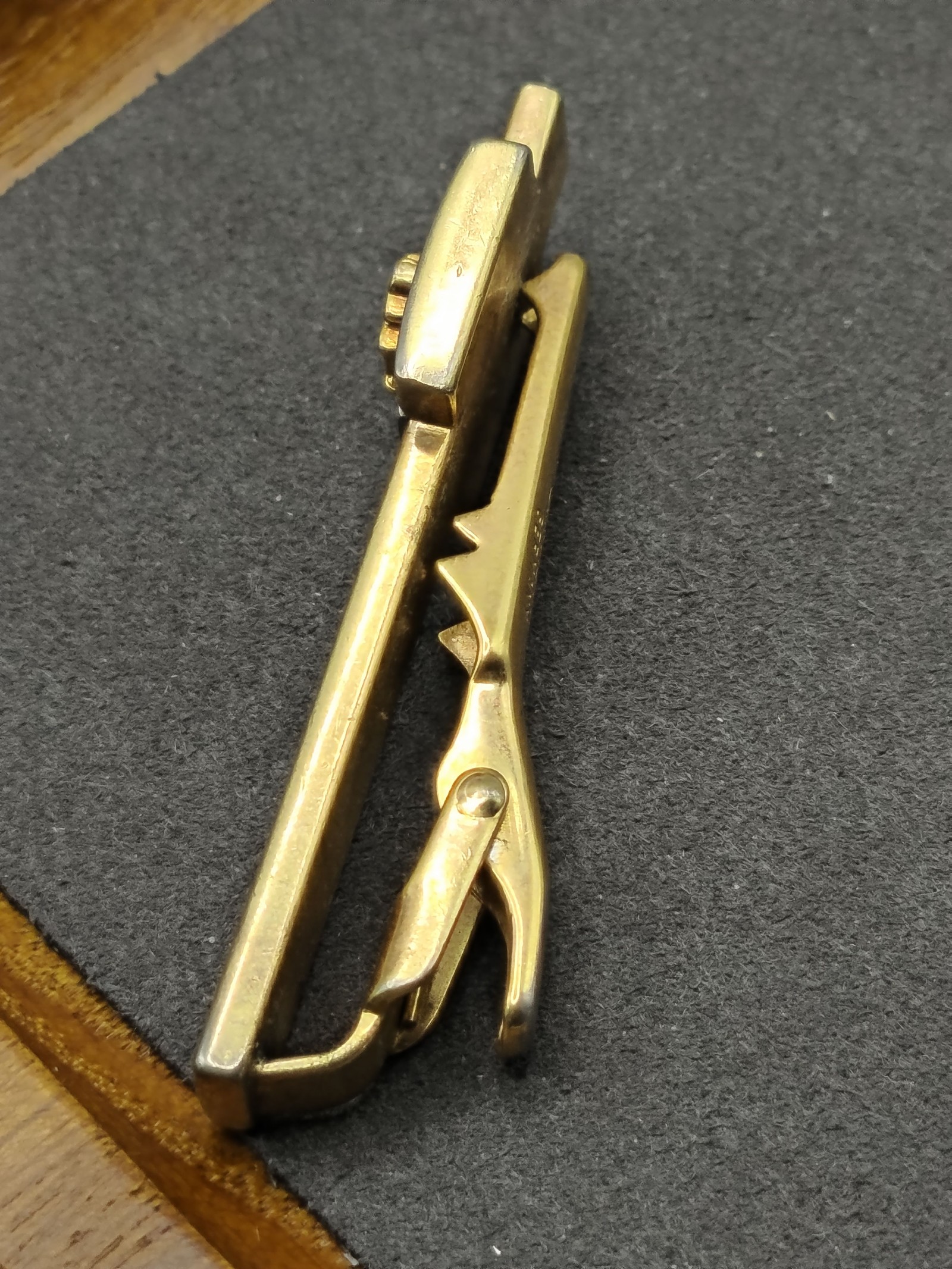 Christian Dior Vintage Gold & Silver Tone Men’s Tie Clip Dior Logo image 7