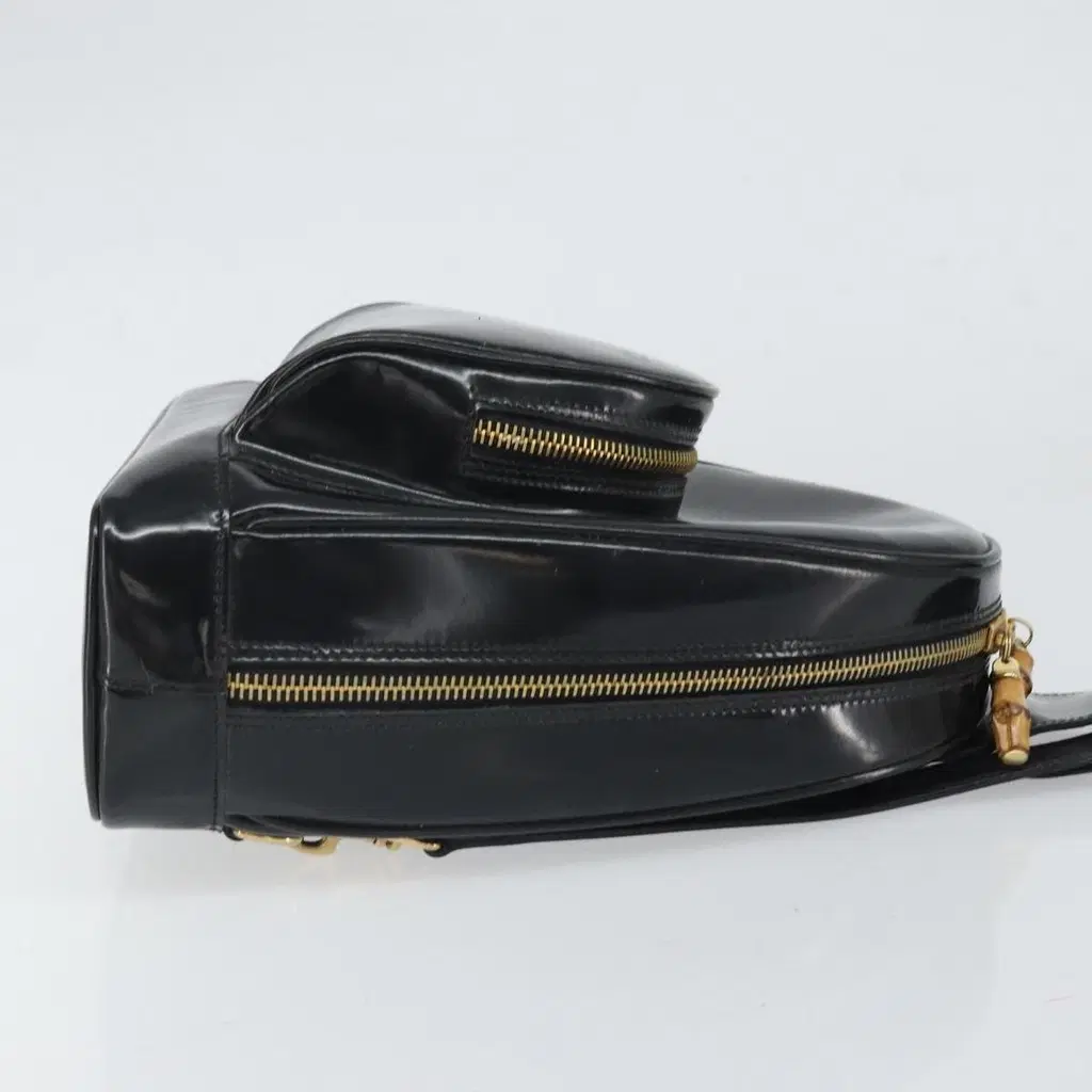 Gucci Black Bamboo Leather Backpack image 4