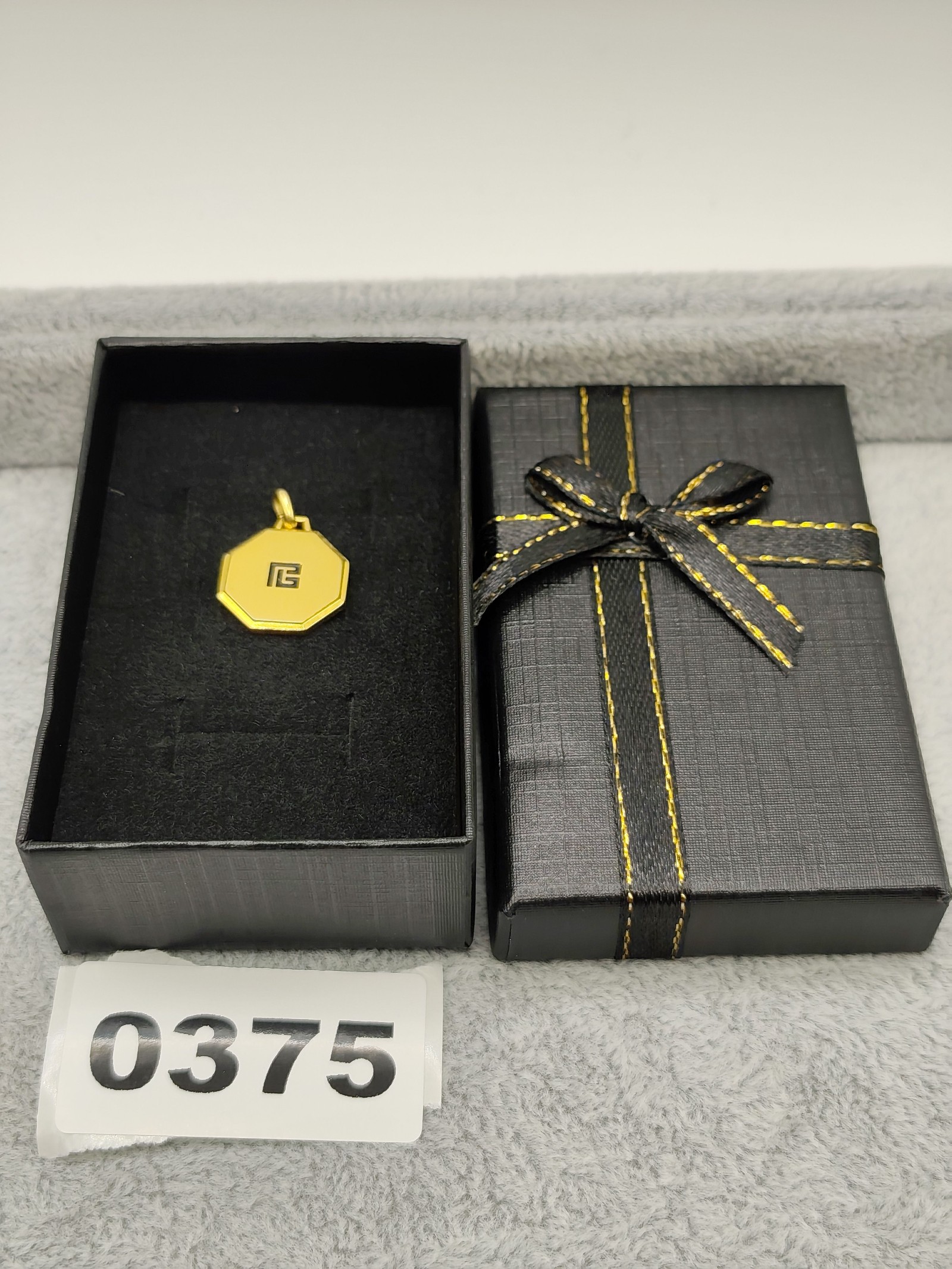 Balmain Paris Gold tone Octagonal Pendant Charm Other