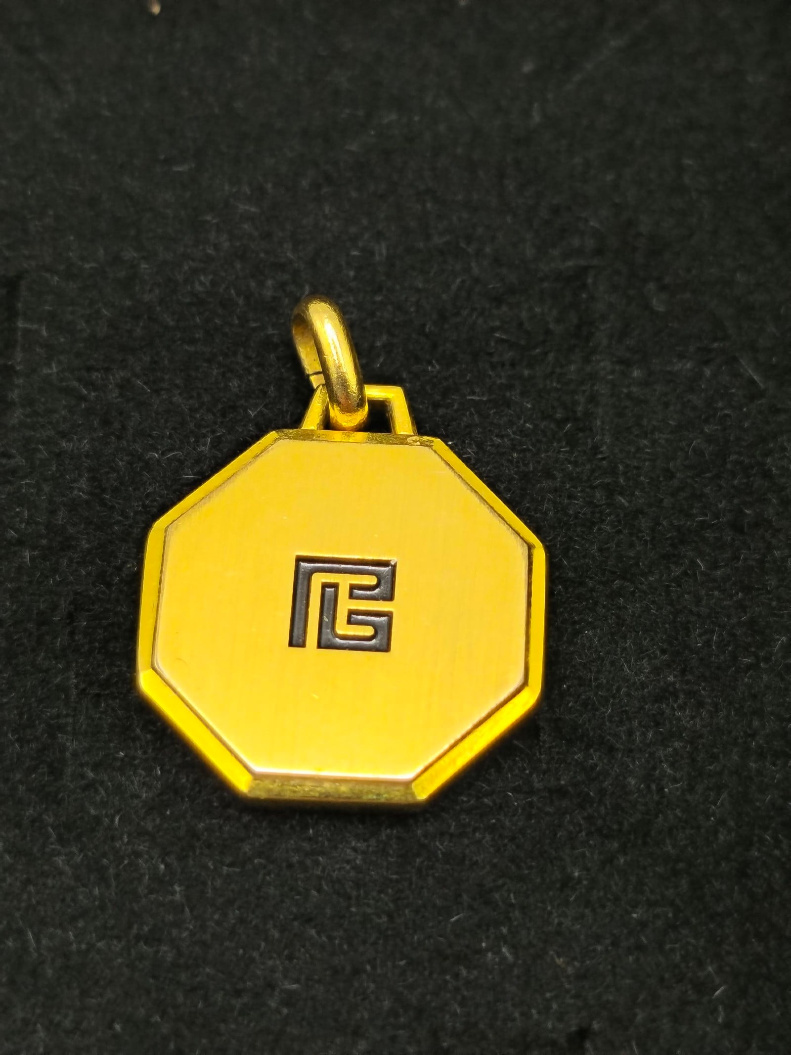 Balmain Paris Gold tone Octagonal Pendant Charm Other image 2