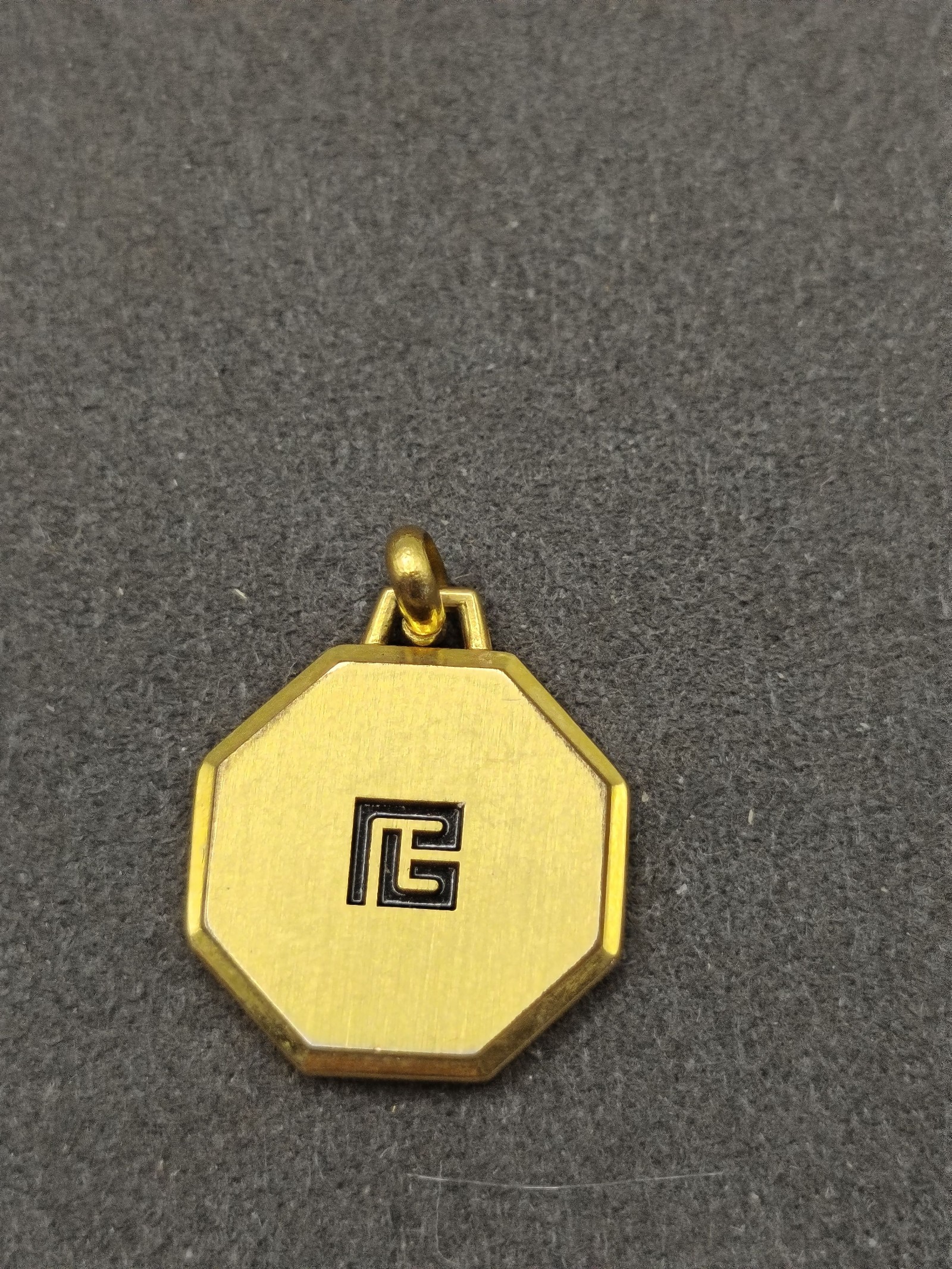 Balmain Paris Gold tone Octagonal Pendant Charm Other image 3