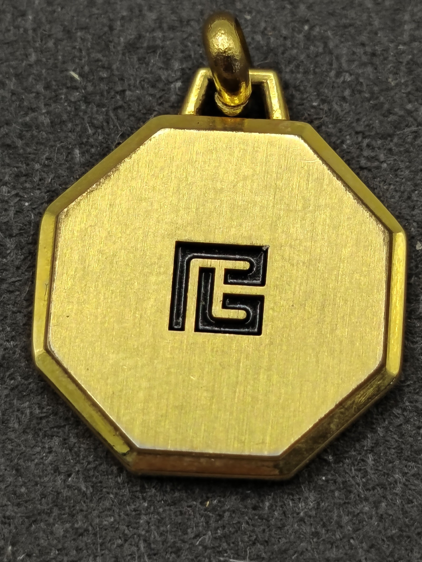 Balmain Paris Gold tone Octagonal Pendant Charm Other image 4