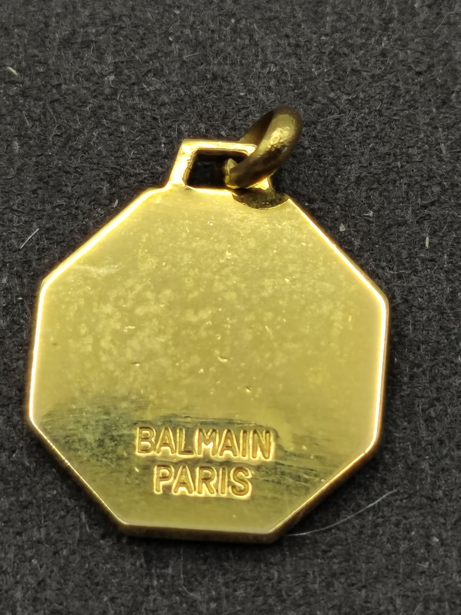 Balmain Paris Gold tone Octagonal Pendant Charm Other image 5