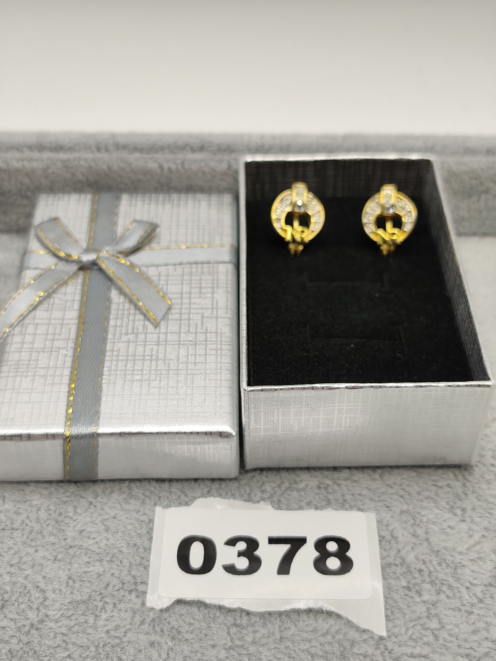 Nina Ricci NR Gold Tone Crystal Clip-On Earrings Women