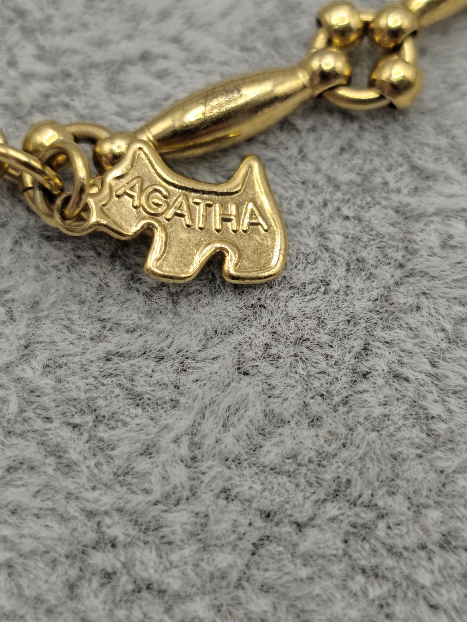 Agatha Gold Tone Women's Charm Bracelet with Dog Logo Pendant Other image 4