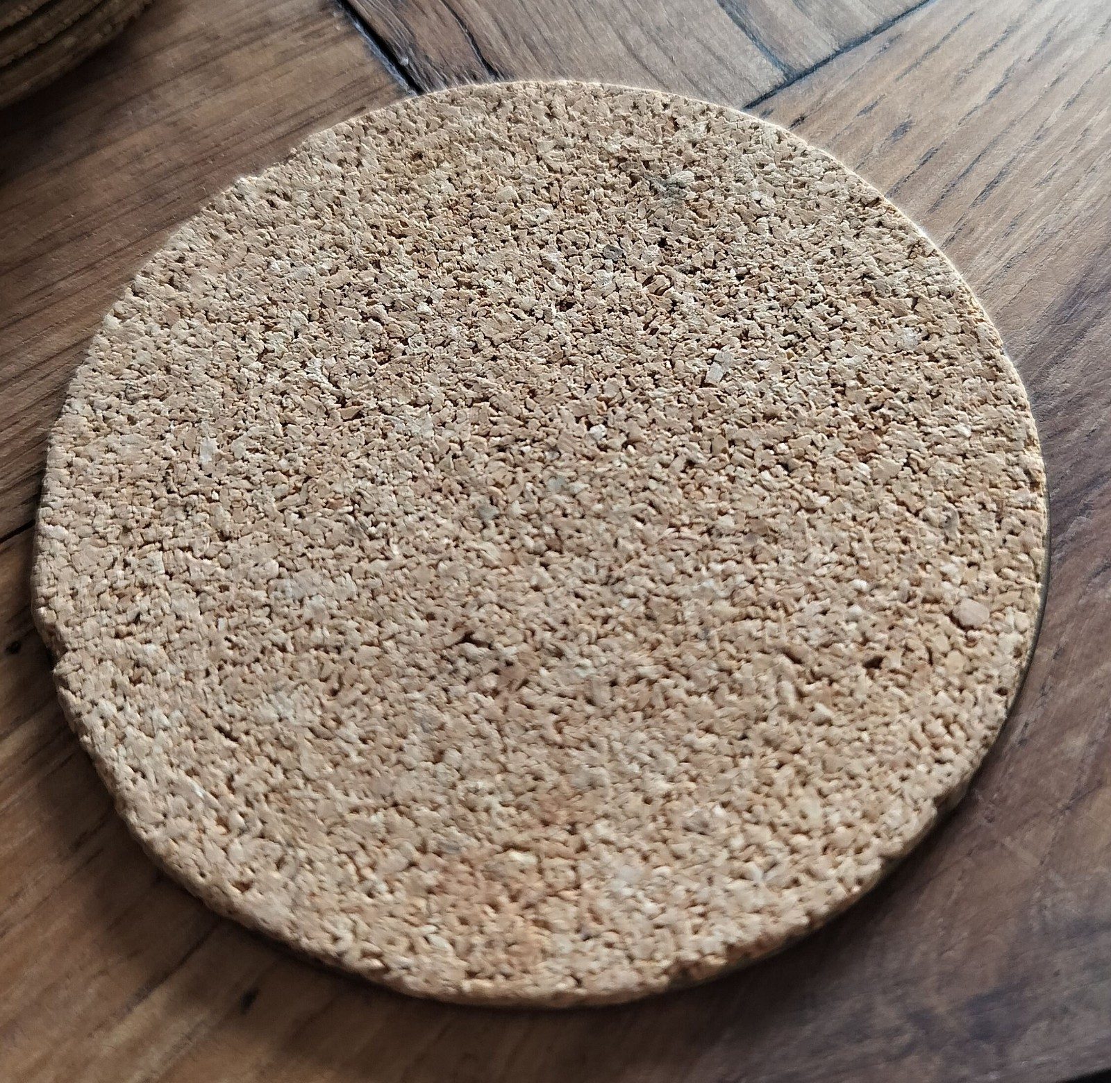 Set if 7 pearlised Cork Back Coasters with Pearlised Top 9 cm image 6
