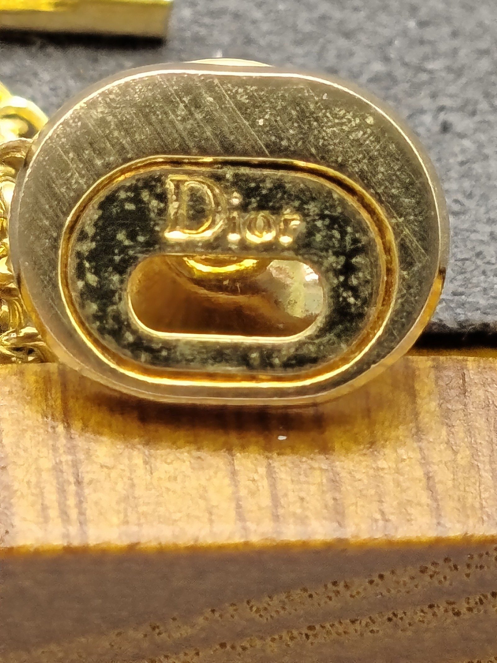 Christian Dior Gold Tone Chain Tie Clip Pin Men's Other image 4