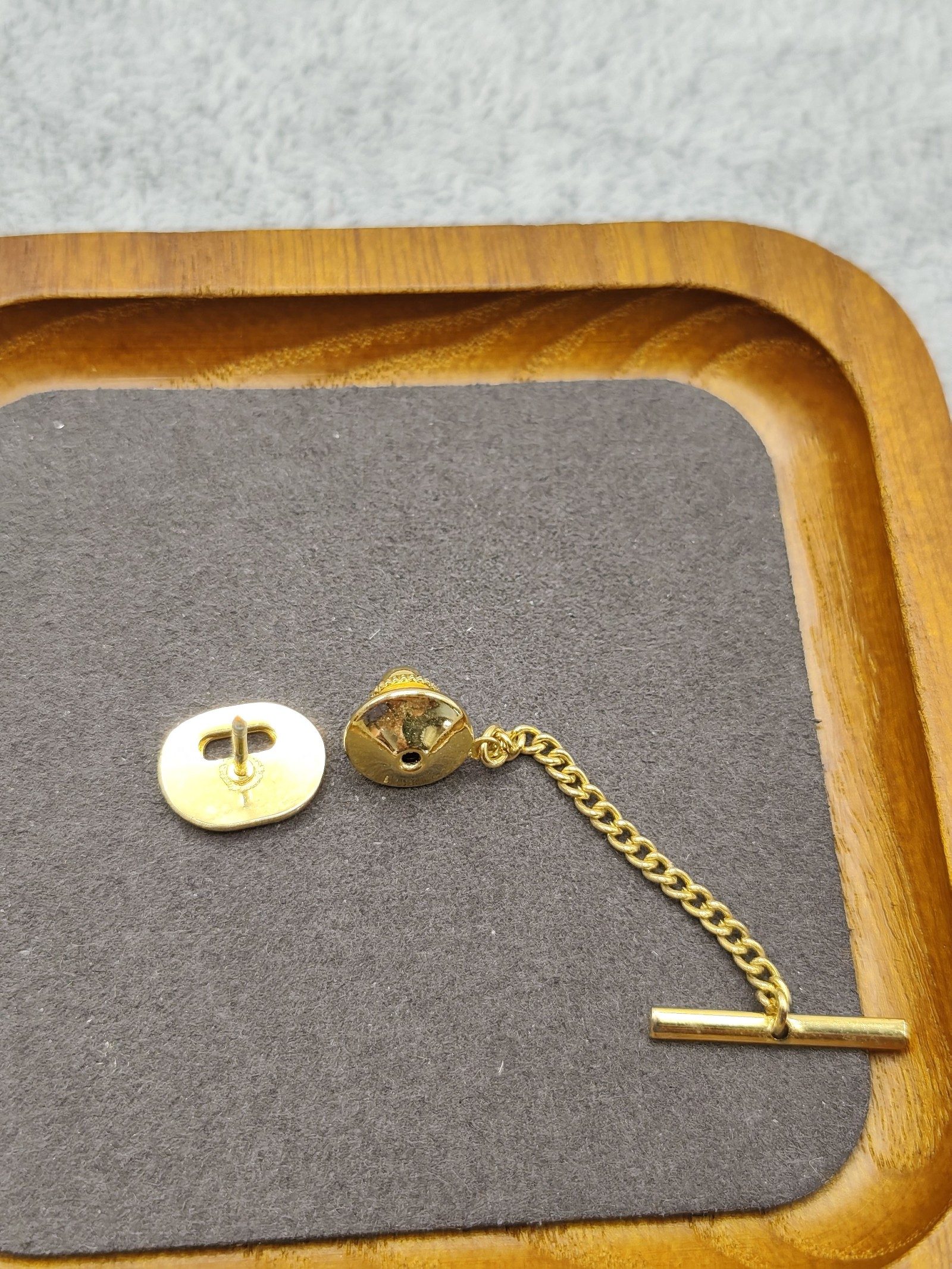 Christian Dior Gold Tone Chain Tie Clip Pin Men's Other image 6