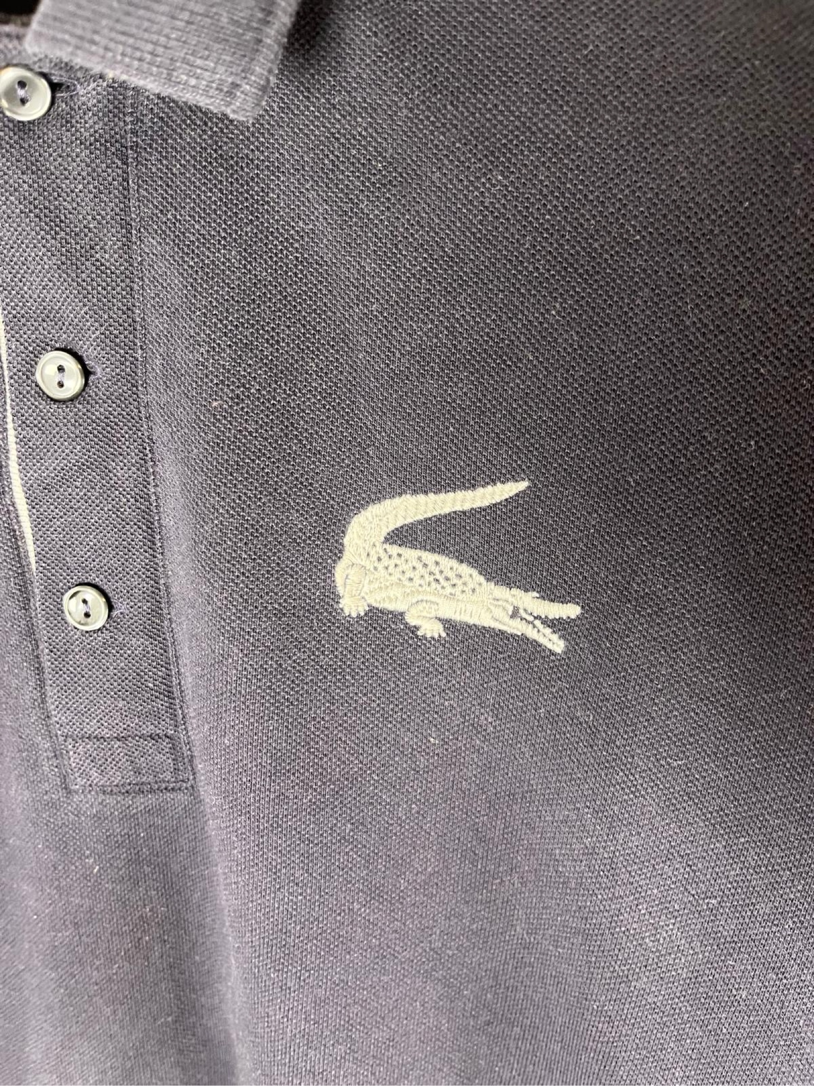Lacoste Navy & White Men's Regular Fit Polo Shirt Size 5 image 2