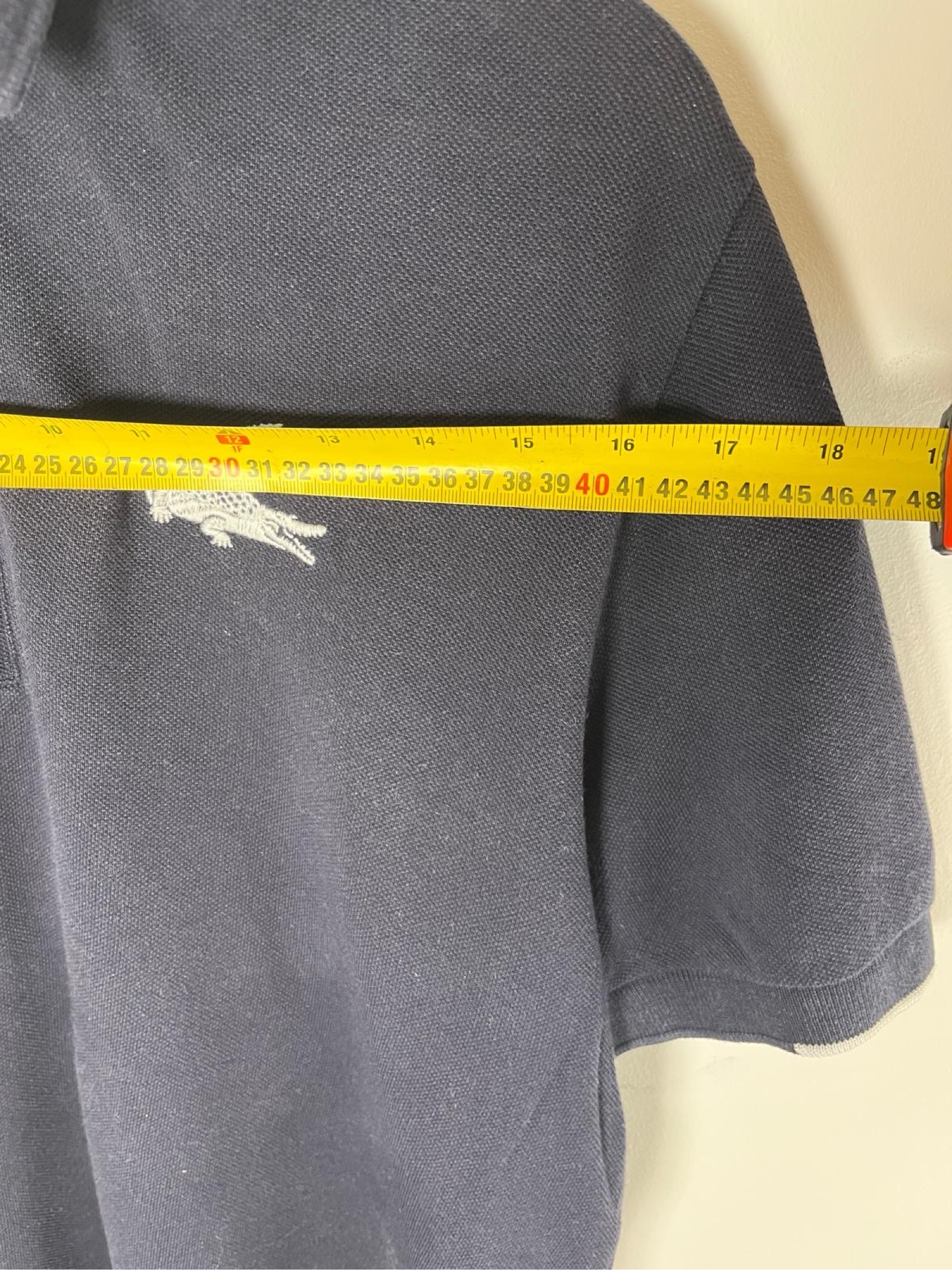 Lacoste Navy & White Men's Regular Fit Polo Shirt Size 5 image 4