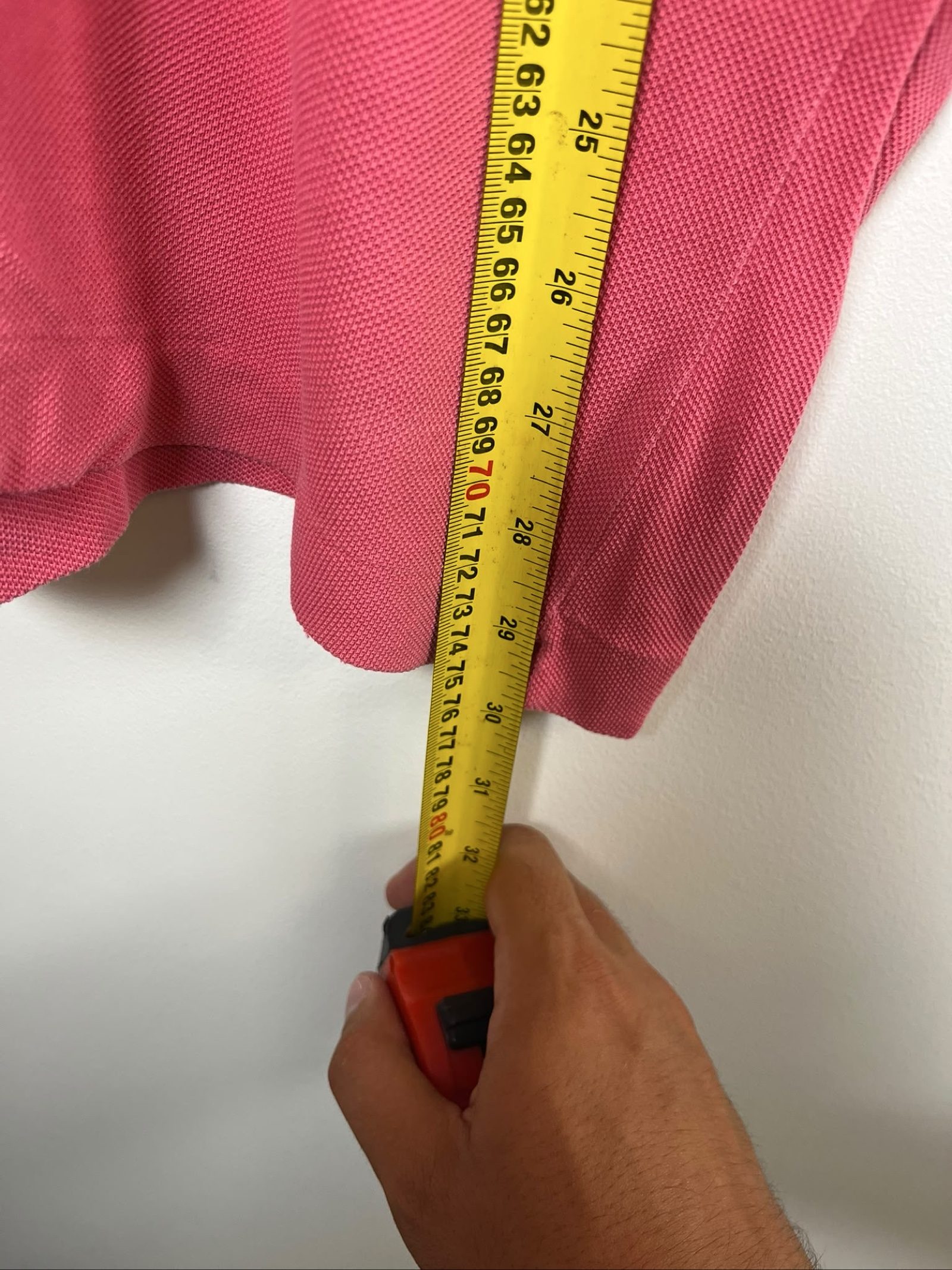 Lacoste Men Pink Polo Shirt Size 6 Classic Fit Cotton image 5