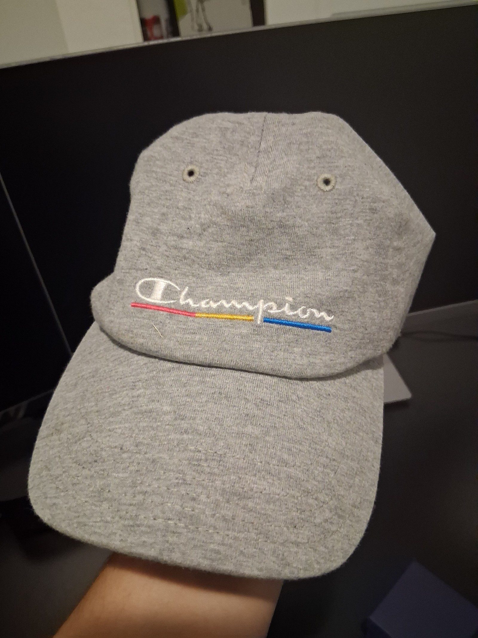 Champion Grey Cotton Blend Baseball Cap One Size