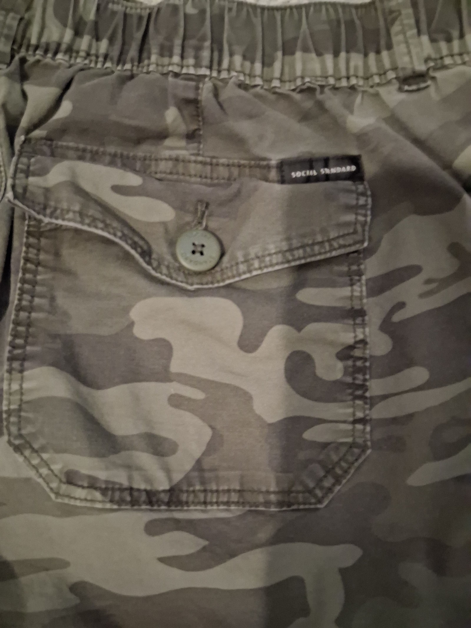 Social Premier Women's Green Camouflage Cotton Shorts Medium image 6
