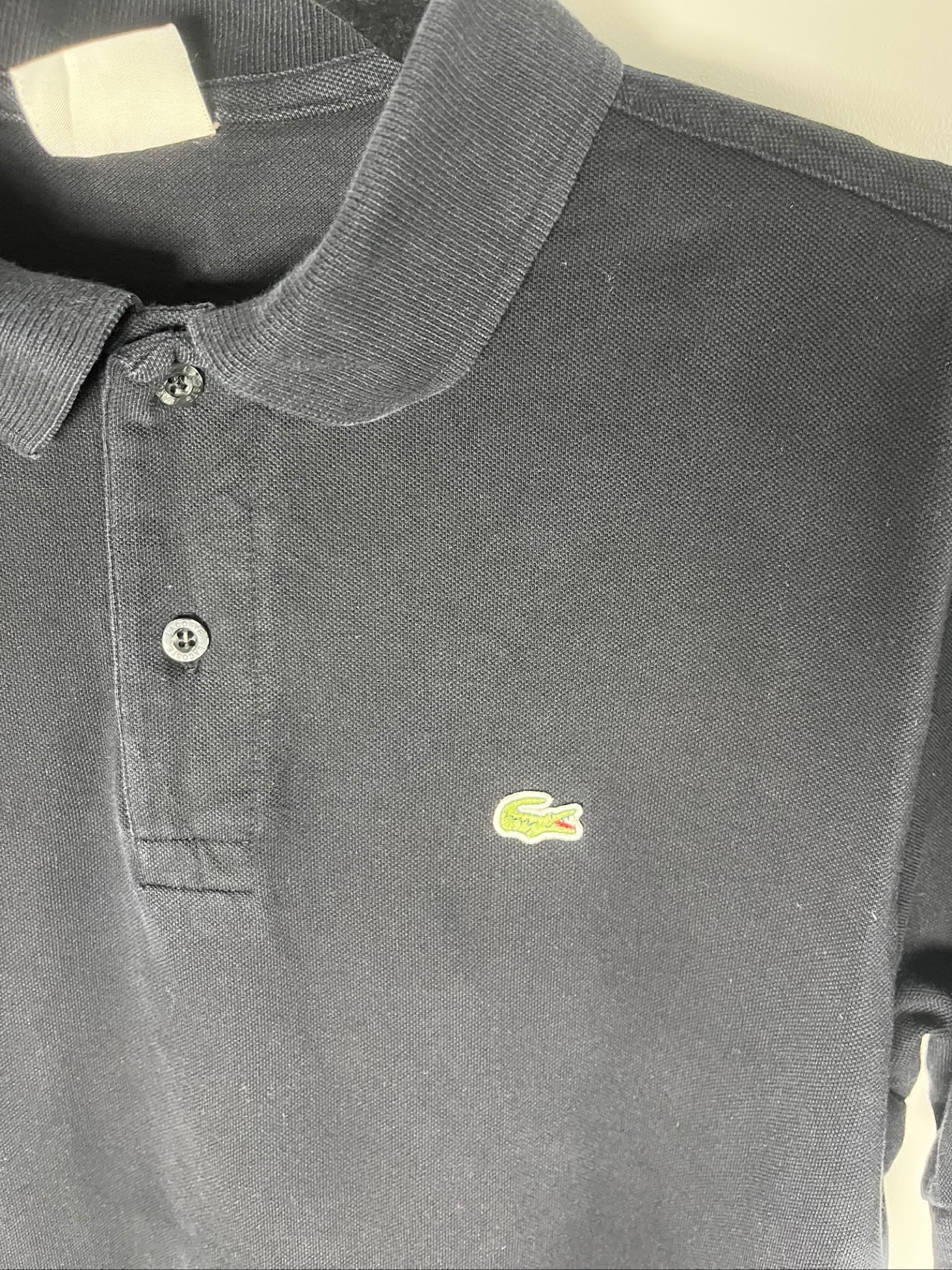 Lacoste Men Black Polo Shirt Size 5 Classic Fit image 2